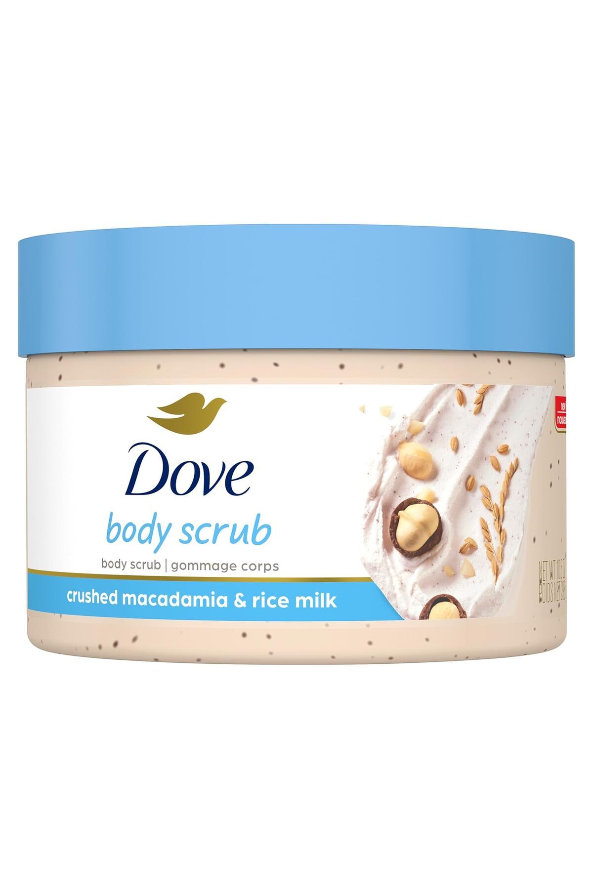 Dove-Scrub Macadamia & Rice Milk Reveals Visibly Smoother Skin Body Scrub That Nourishes Skin 298 gr 1