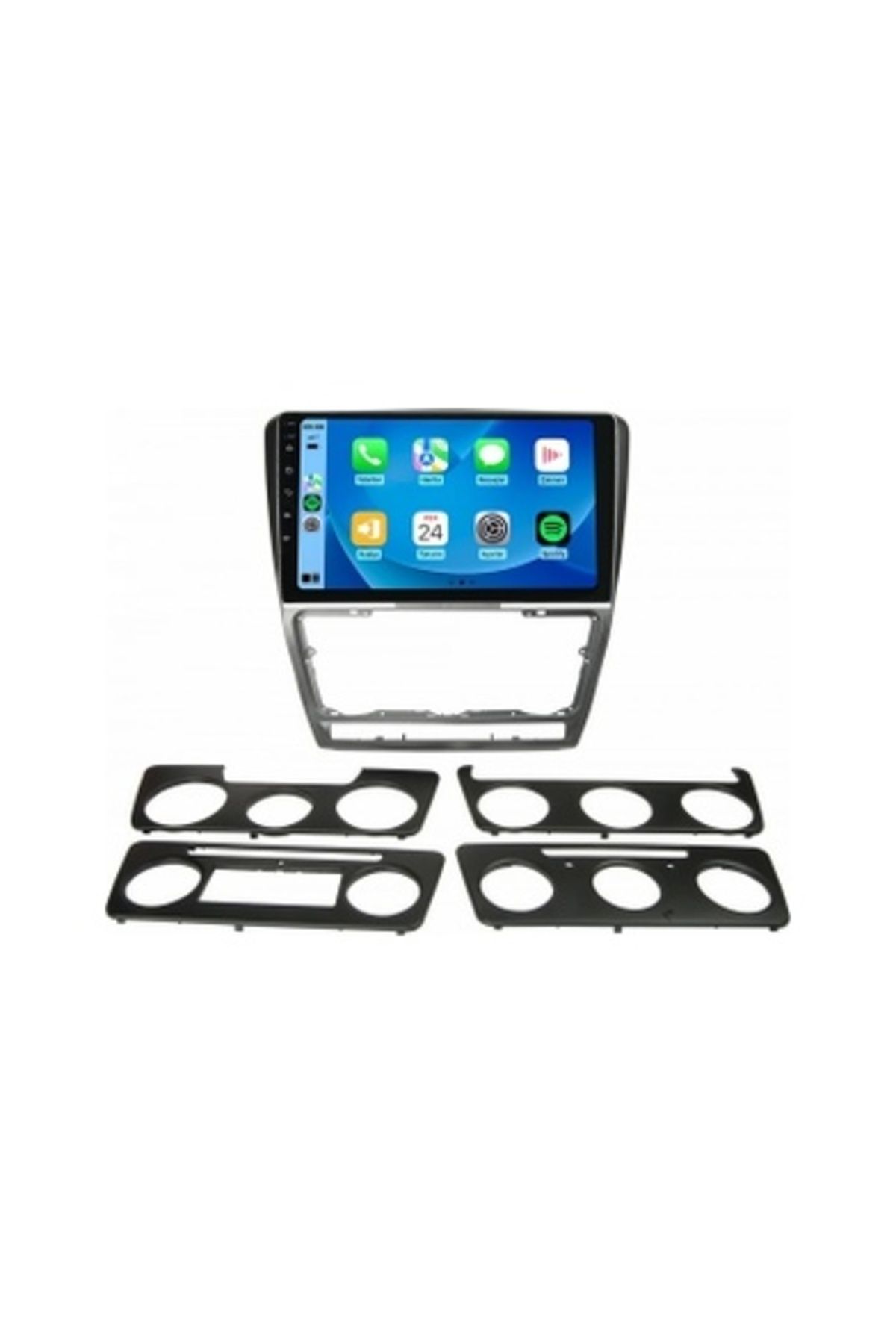 NAVİ Skoda Octavia 2007-2012 Uyumlu  Gri 6GB Ram 64GB Hafıza 8 Çekirdek Carplay Kamera Android Multimedya