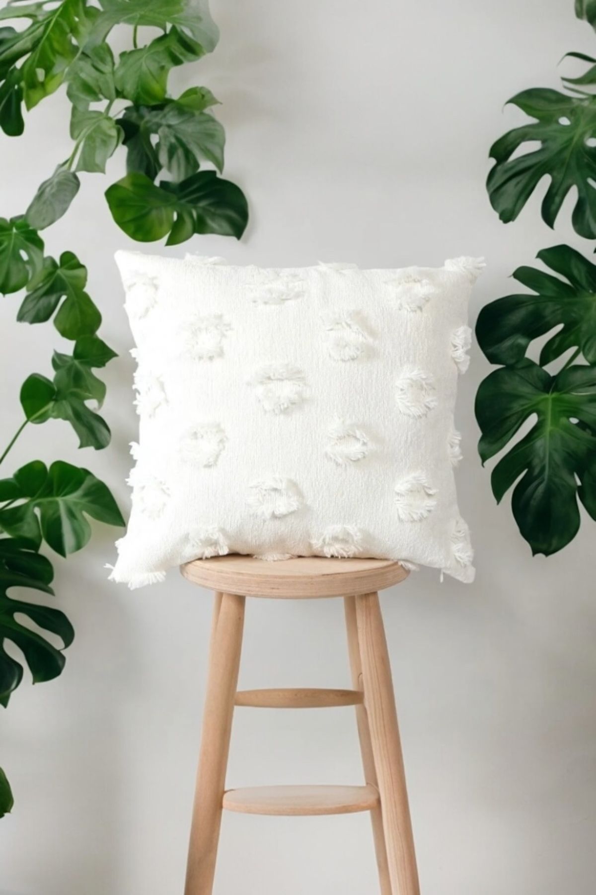 Guloglu Home-Bohemian Style Cream Embroidered Decorative Throw Pillow Case 2 Pieces 1