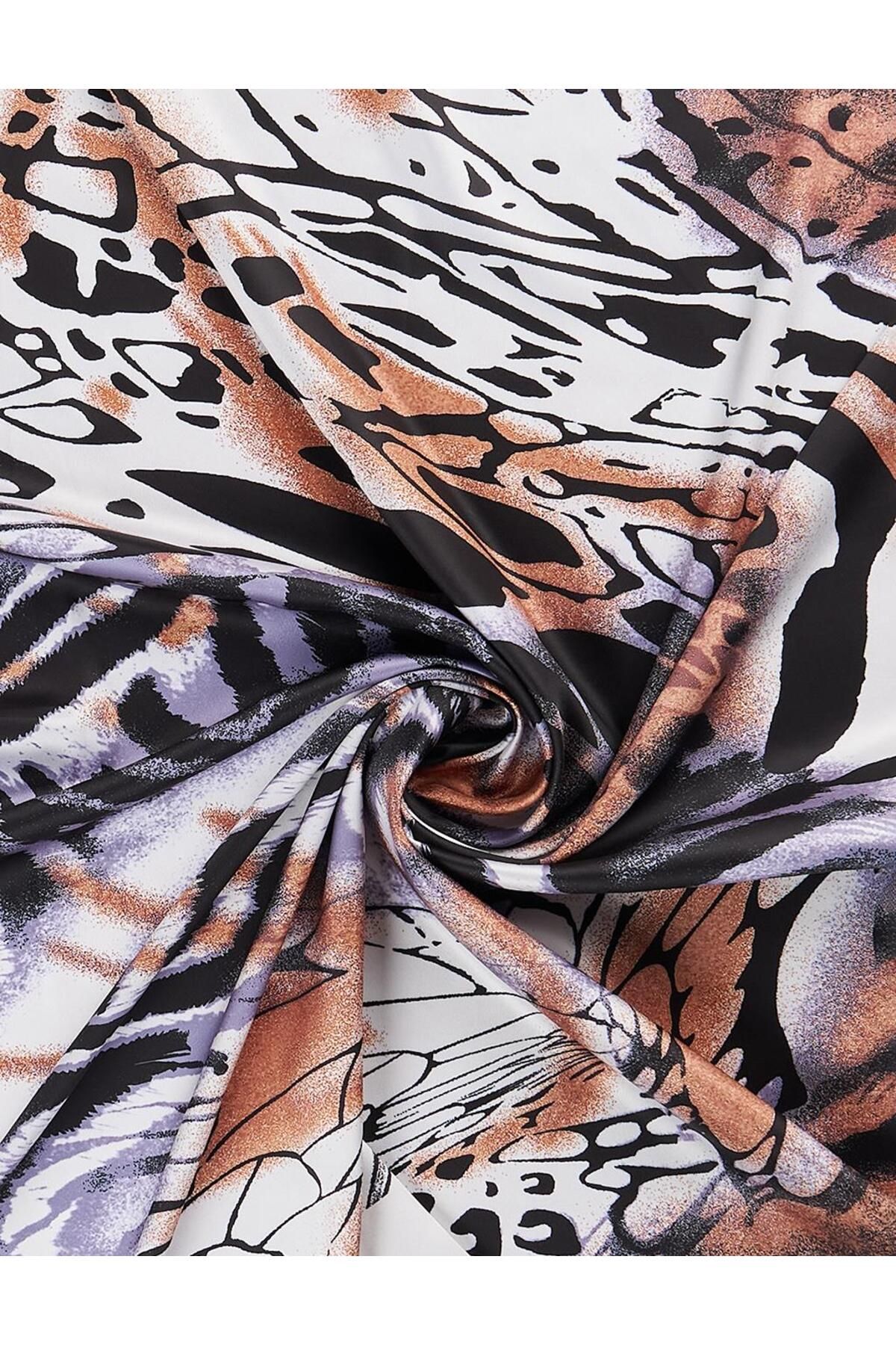 Kayra-Polyester Leopard Print Scarf 2