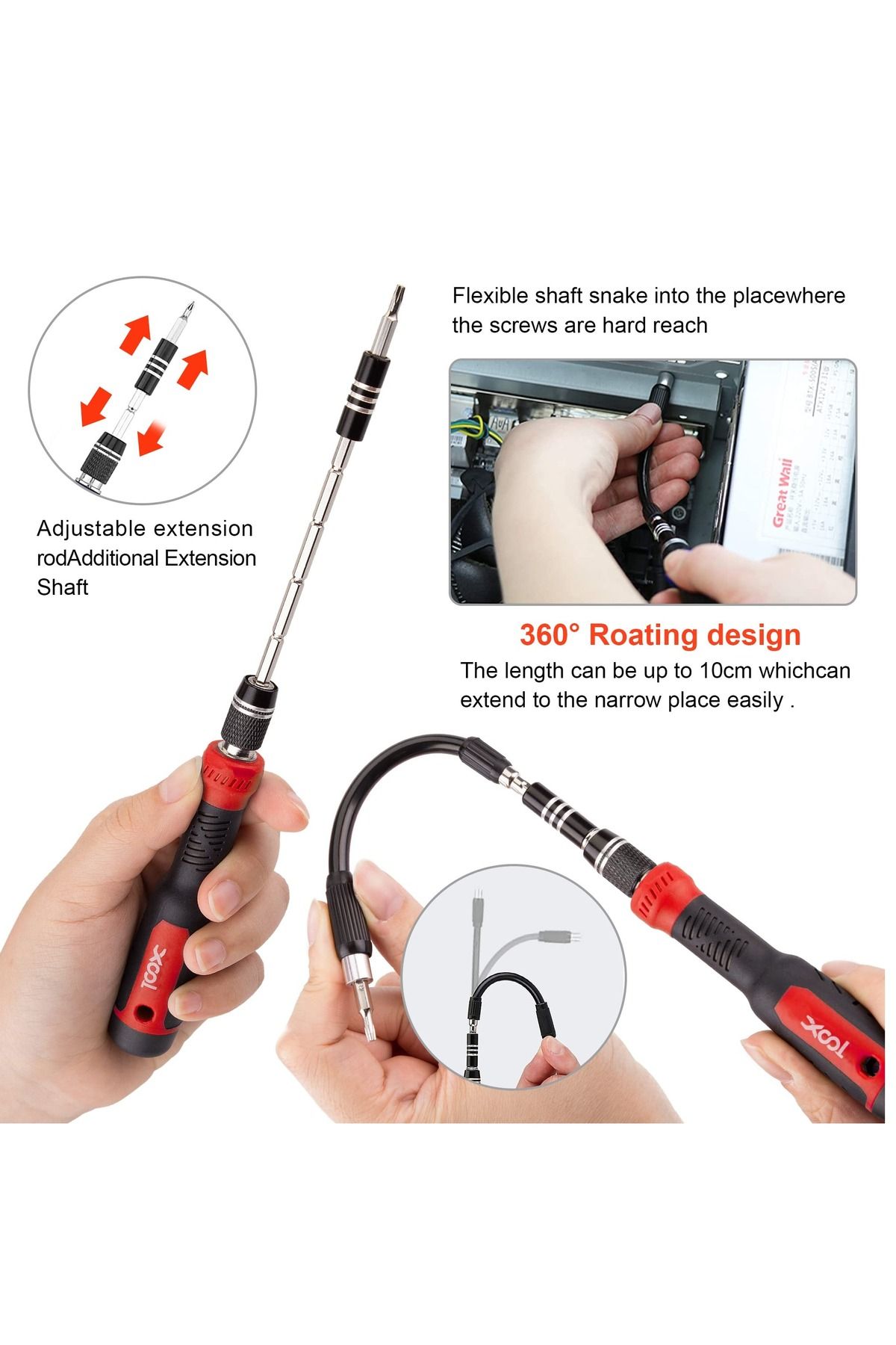 xool-200 in 1 Precision Screwdriver Set, Electronics Repair Tool Magnetic Driver Kit with 164 Bits 3