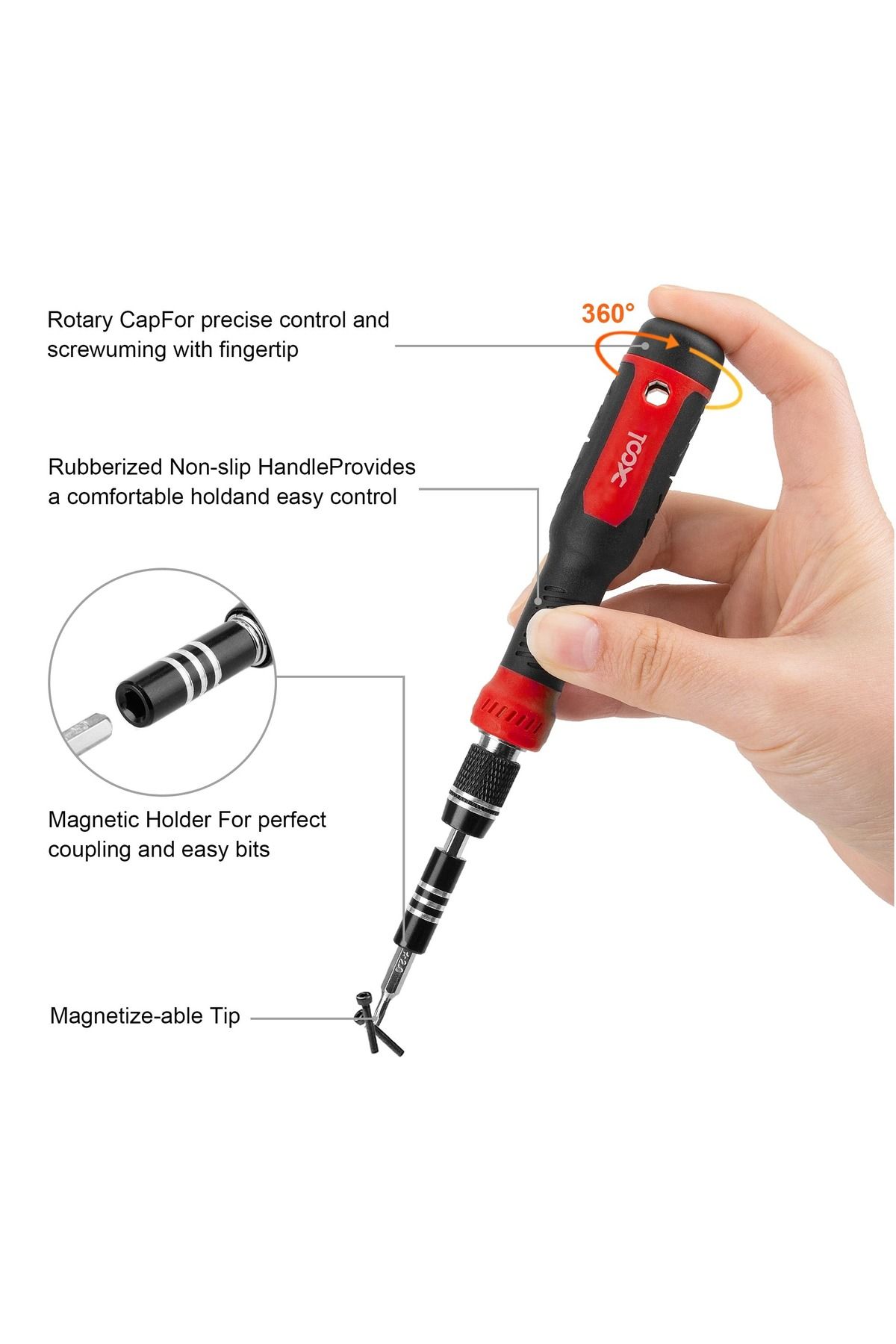 xool-200 in 1 Precision Screwdriver Set, Electronics Repair Tool Magnetic Driver Kit with 164 Bits 4
