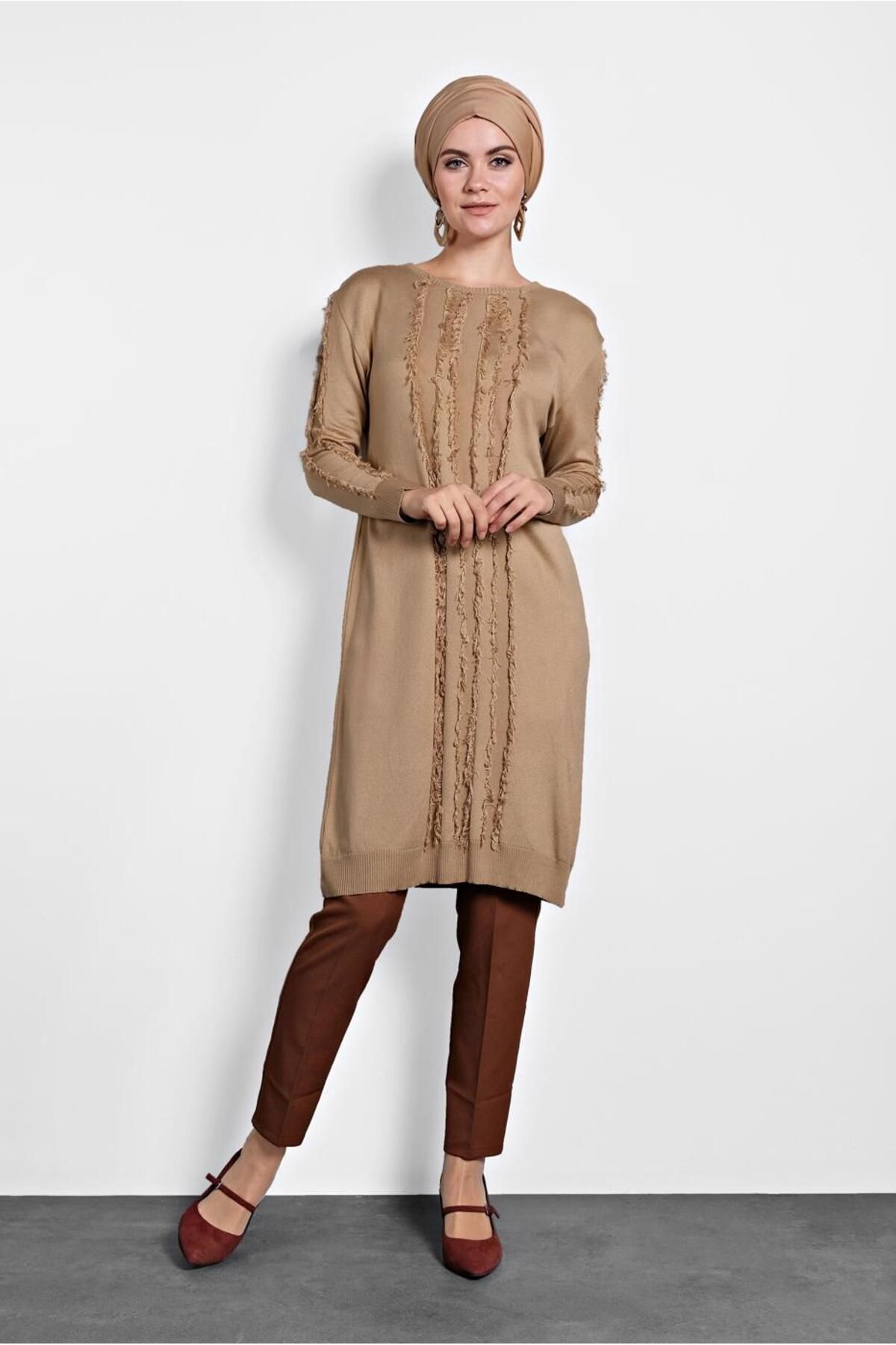 تونیک بافتنی لبه دار 40034 Alvina