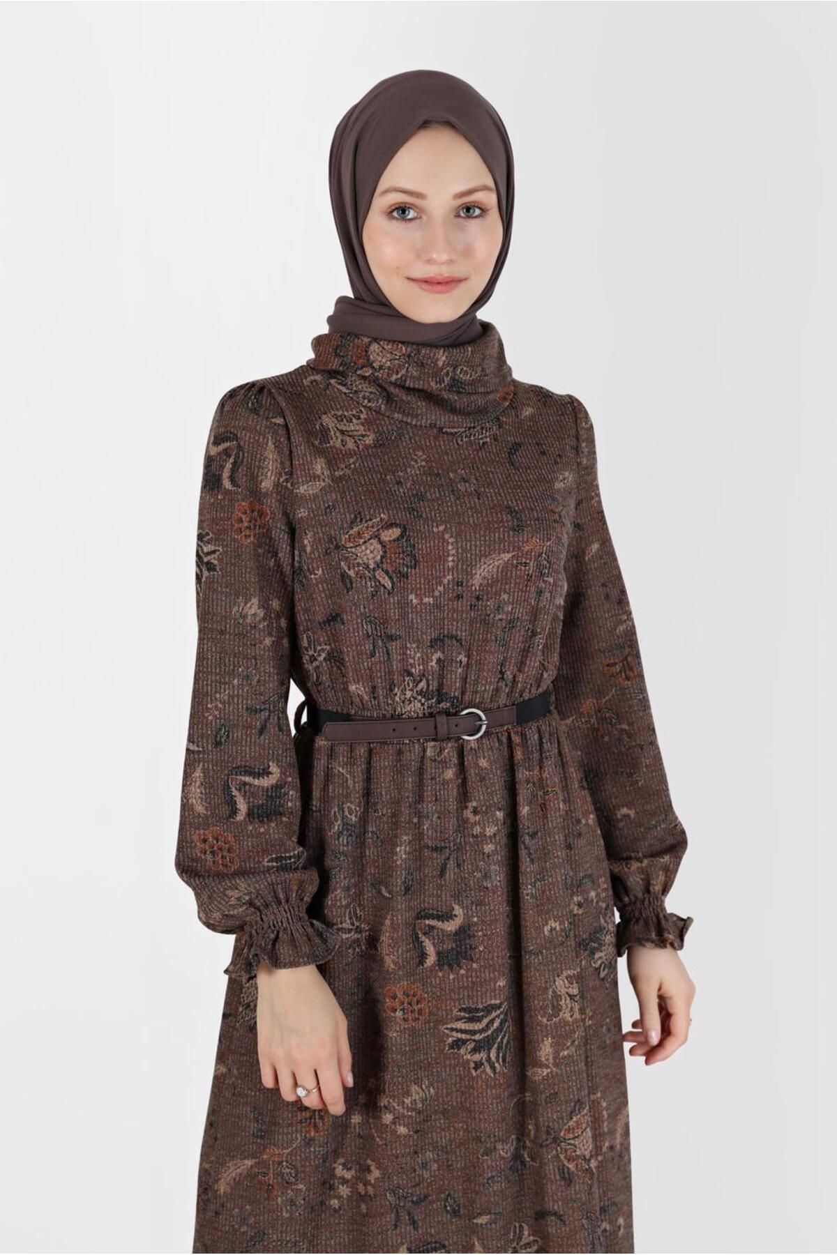 لباس طرح دار با سرآستین 42337 Alvina