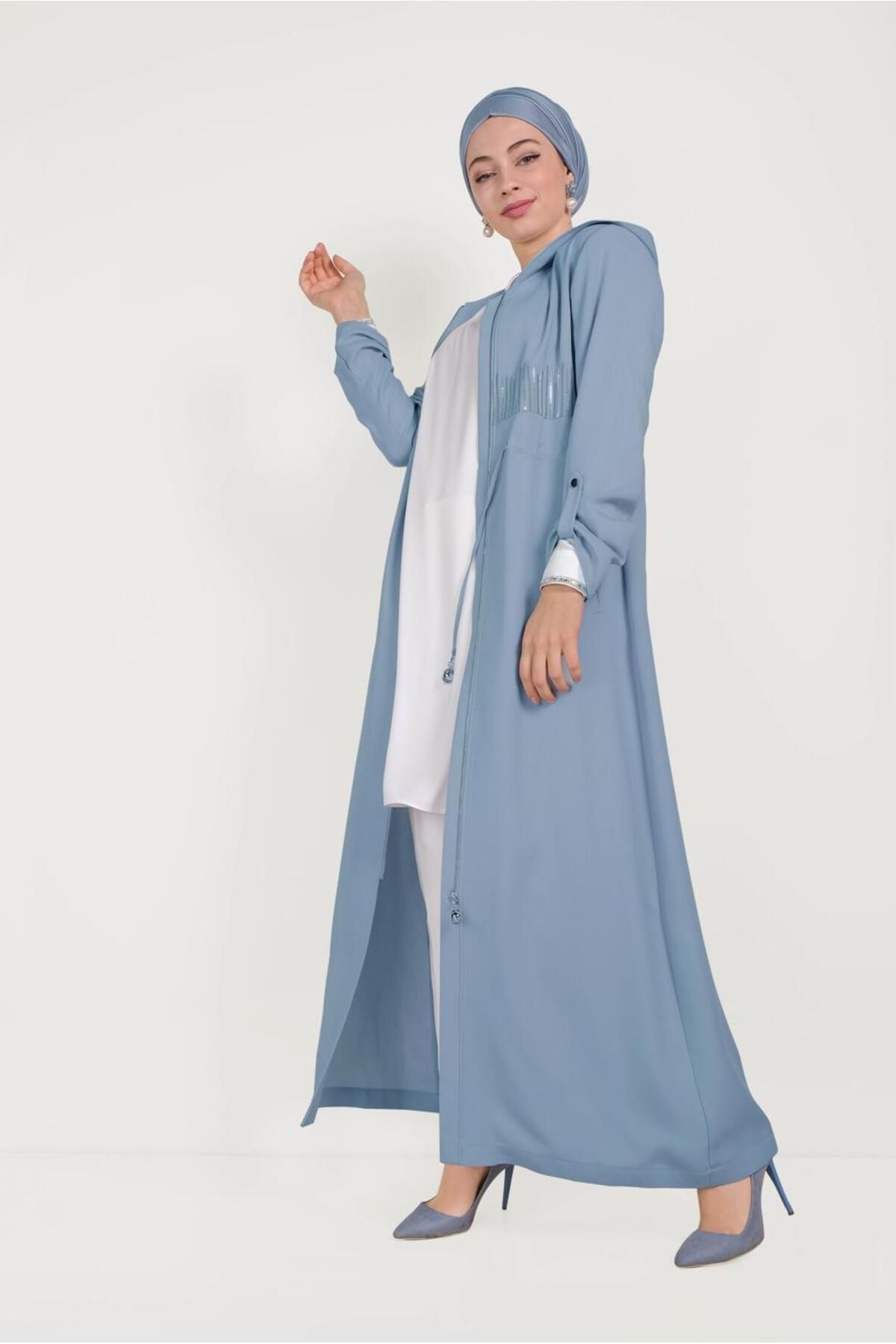 ترازو شانه ای PADDED SHOULDER DETAILED TOPCOAT 10167 Alvina