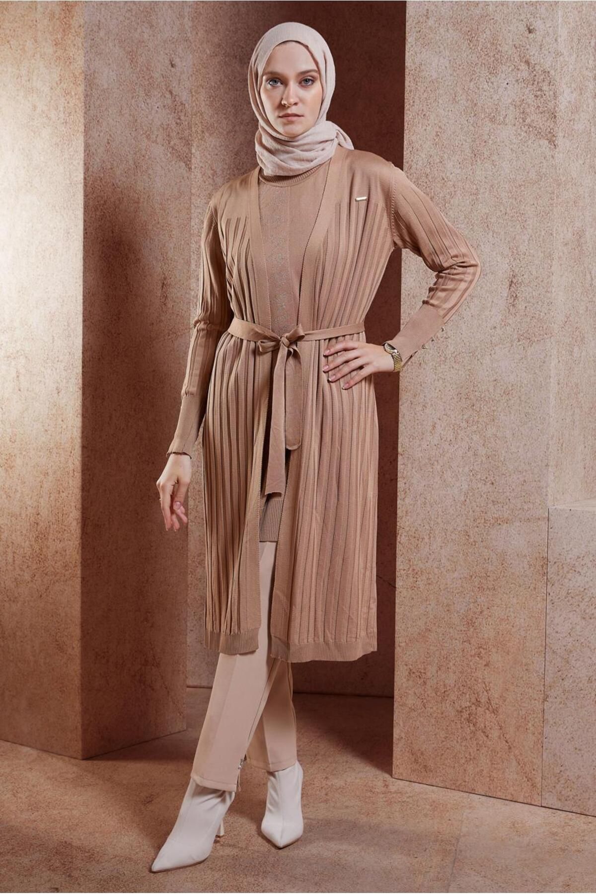 ژاکت جلو باز نود زنانه دانش جوان CARDIAN 45002 آلوینا Alvina