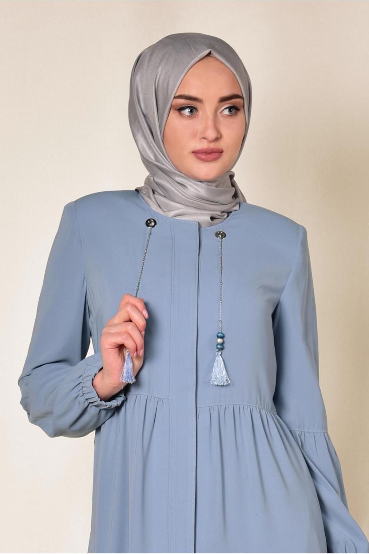 ابای منگوله و مهره دار با دکمه های مخفی 8300 Alvina