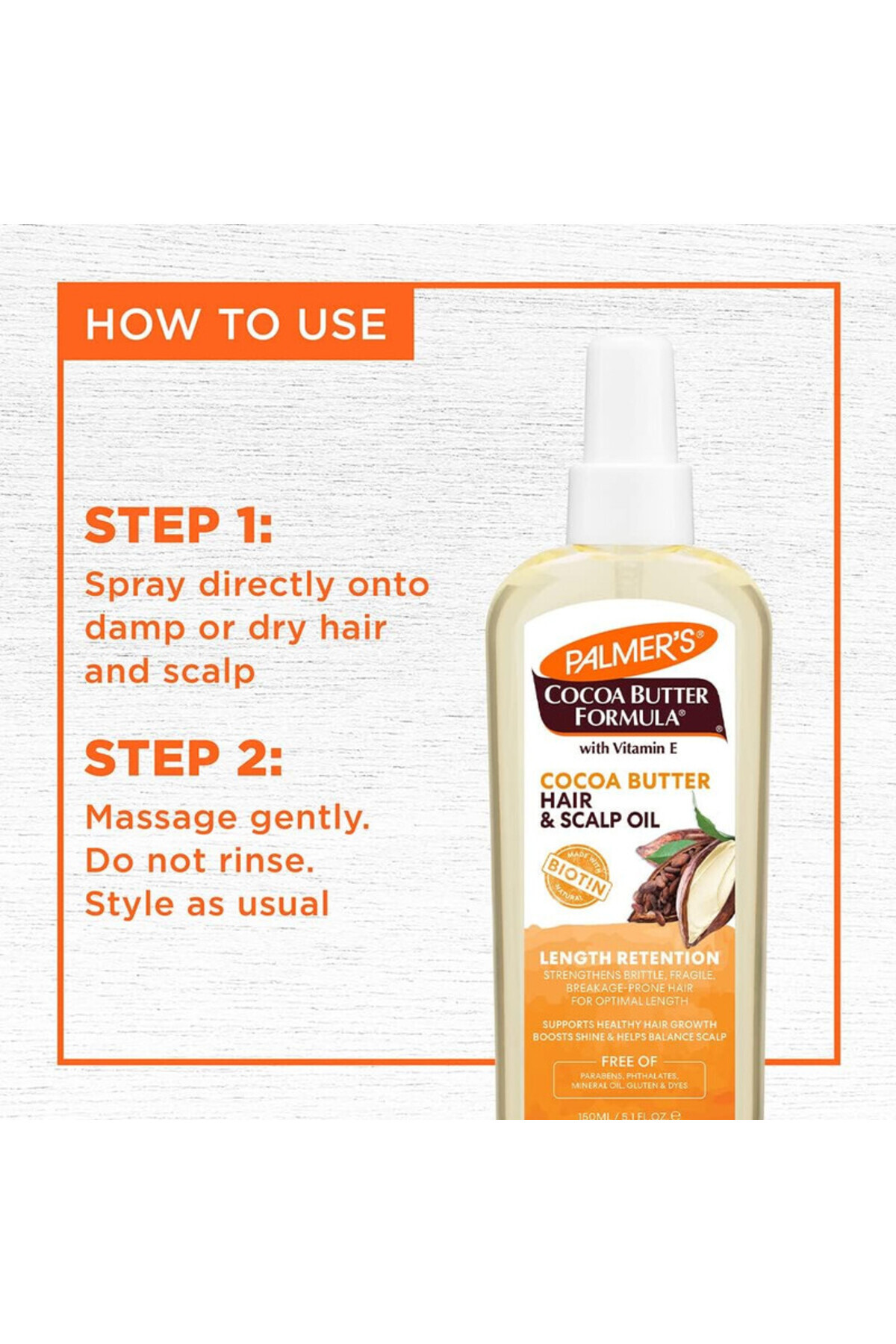 PALMER'S-Palmers Cocoa Butter Formula Biotin Hair & Scalp Oil-150ml 5