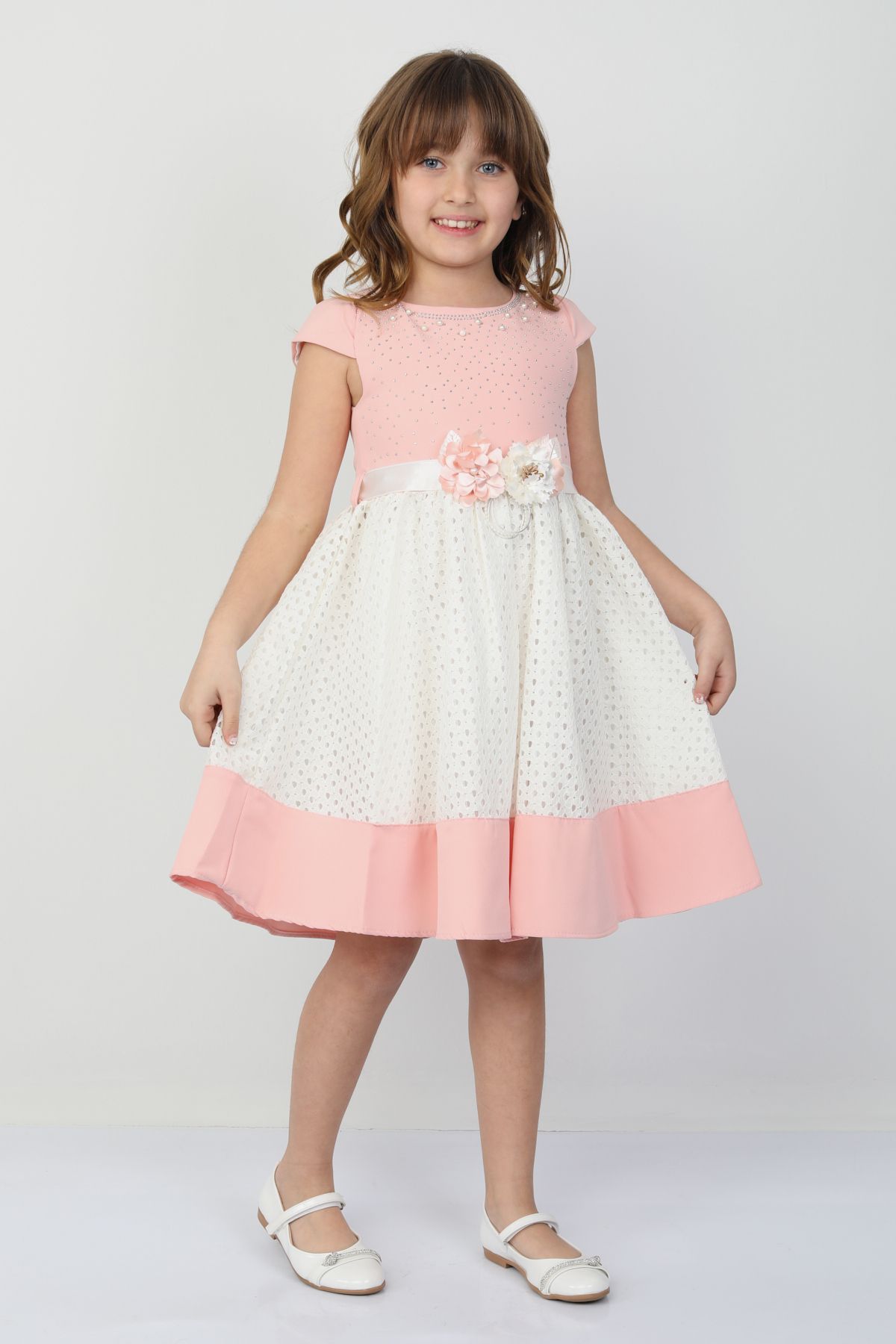 e-çocuk-Φόρεμα κοριτσιού Rhinestone Flower 26087 3