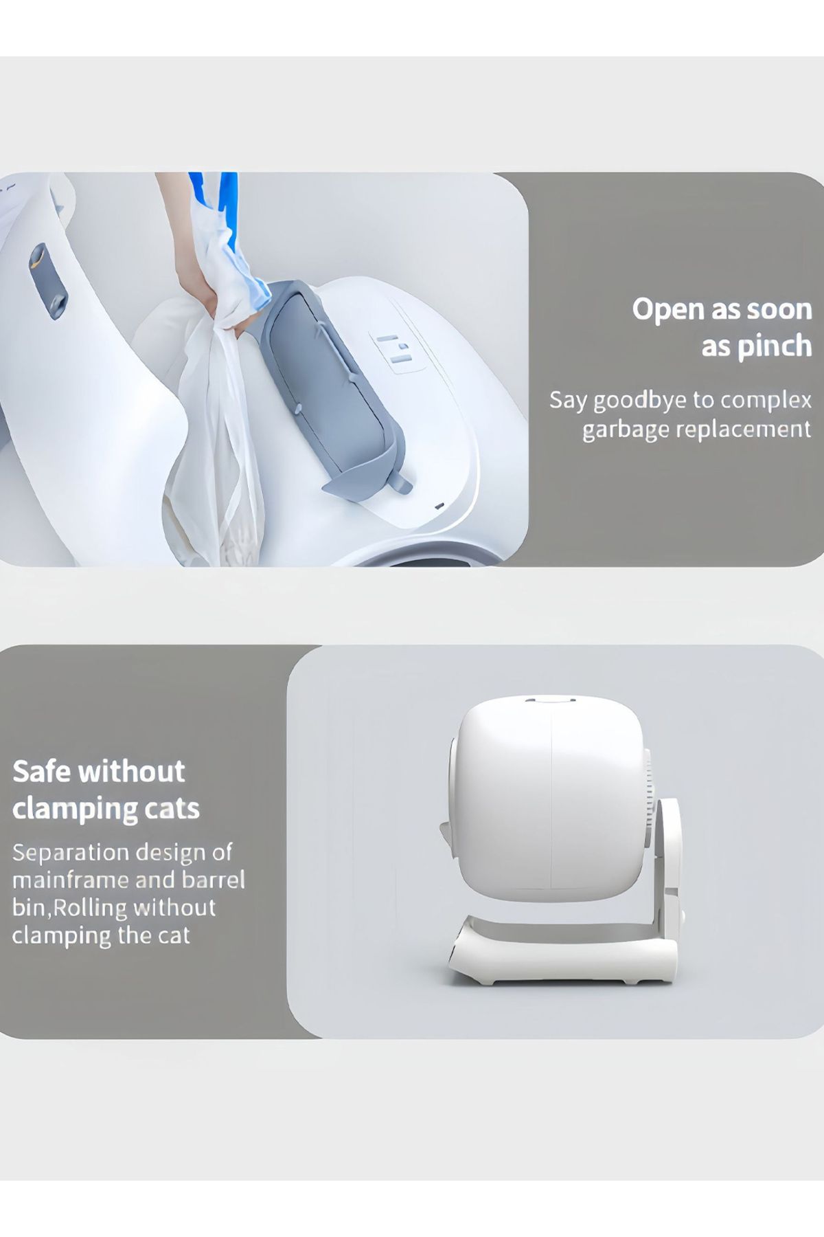 KidLe-Automatic Cat Litter Box Self Cleaning Cat Litter Box Capacity Smart Cat Litter Box 5