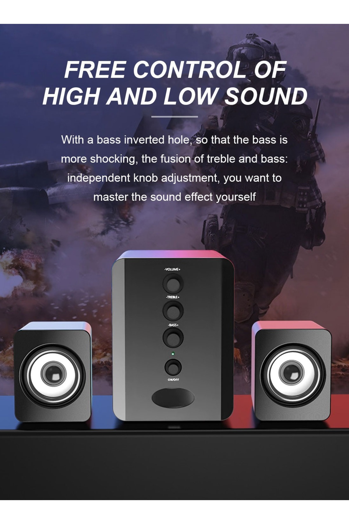 SADA-Multimedia Speaker System with Subwoofer, Full Range Audio, Strong Bass 6
