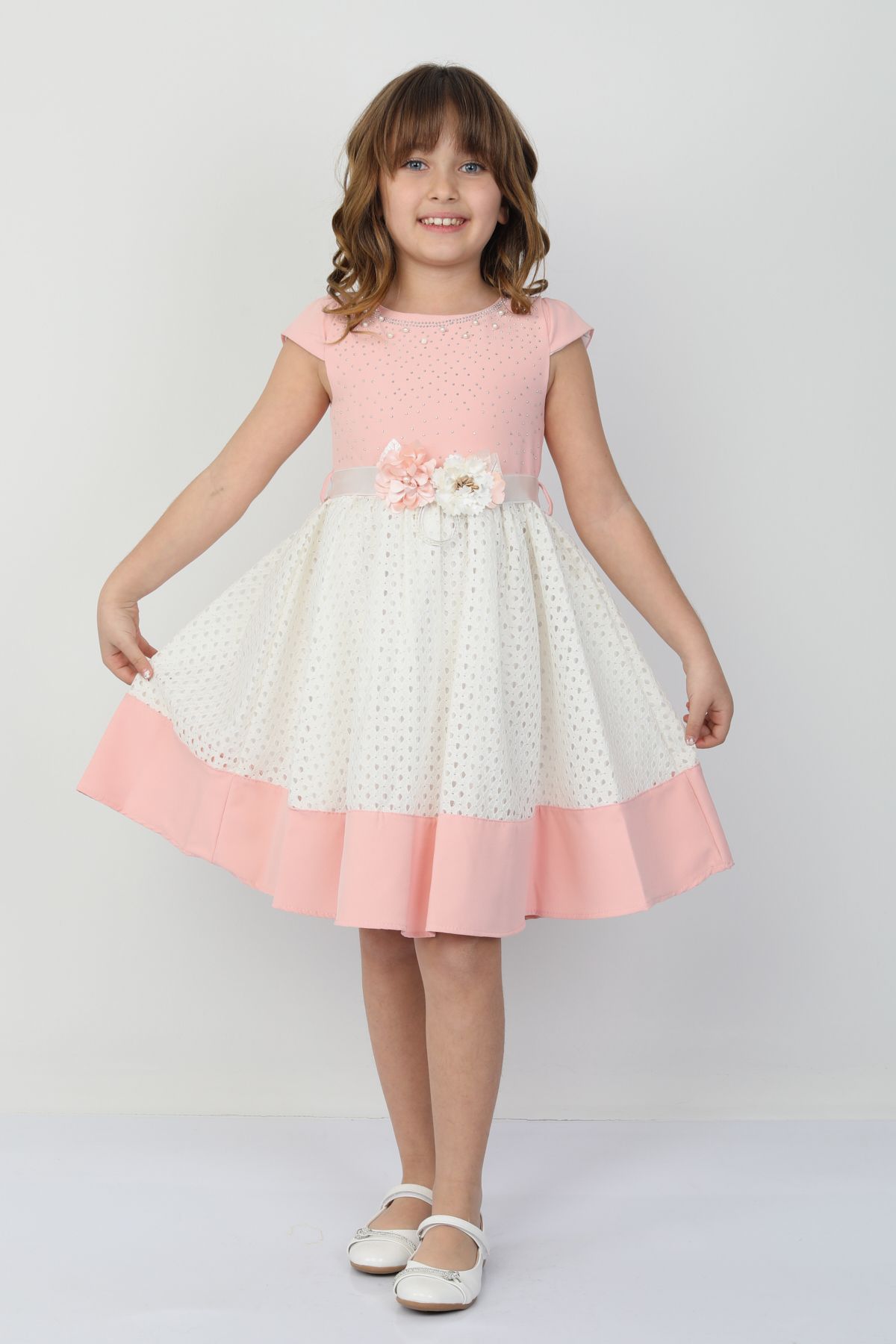 e-çocuk-Φόρεμα κοριτσιού Rhinestone Flower 26087 6
