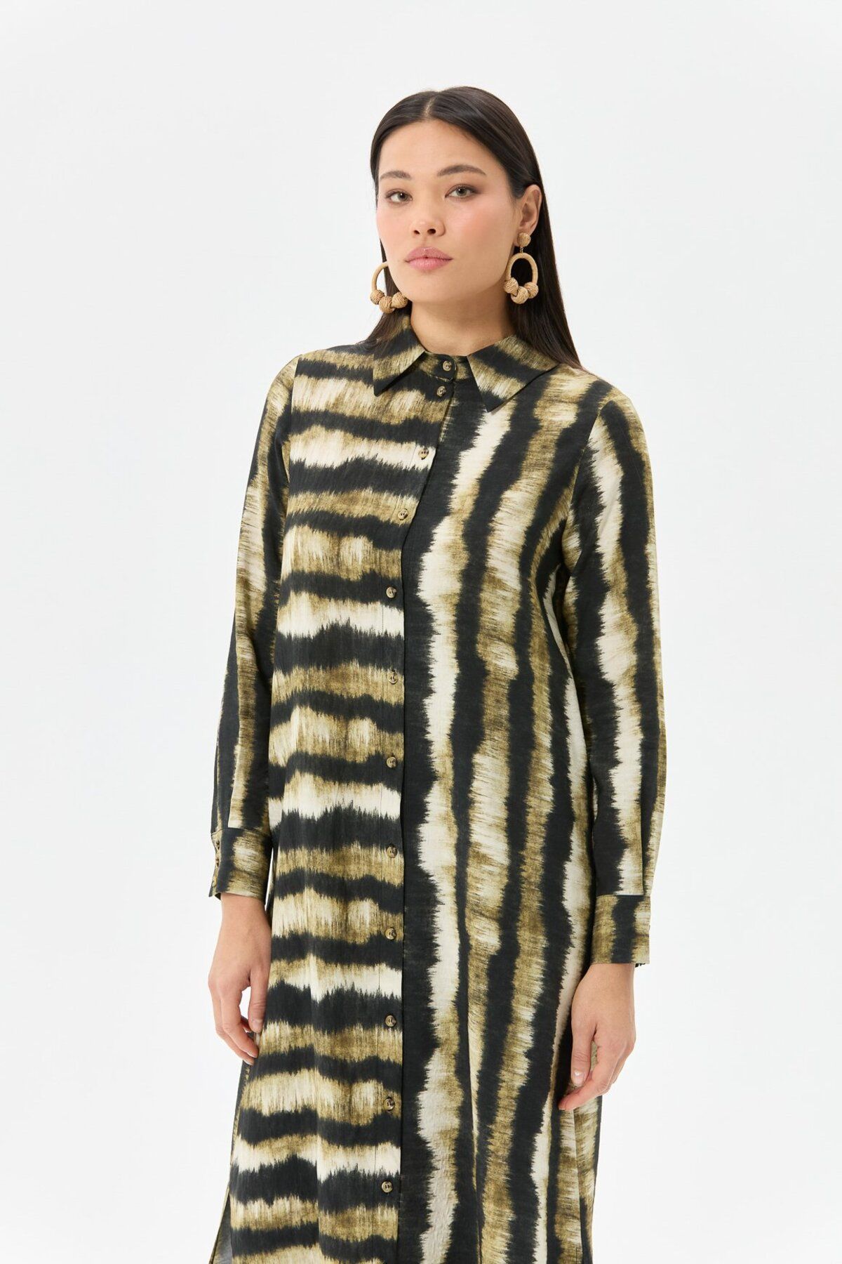 Esswaap-Zönk Tunic - Khaki (Patterned Tunic Khaki) 3