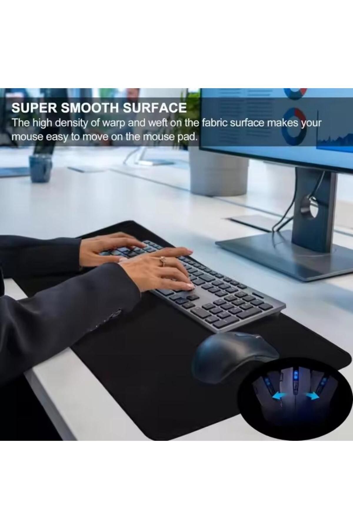 Generic-Large Multi-function Business Double-sided Computer Desk Pad Non-slip Leather Mouse Pad 60×30cm 4