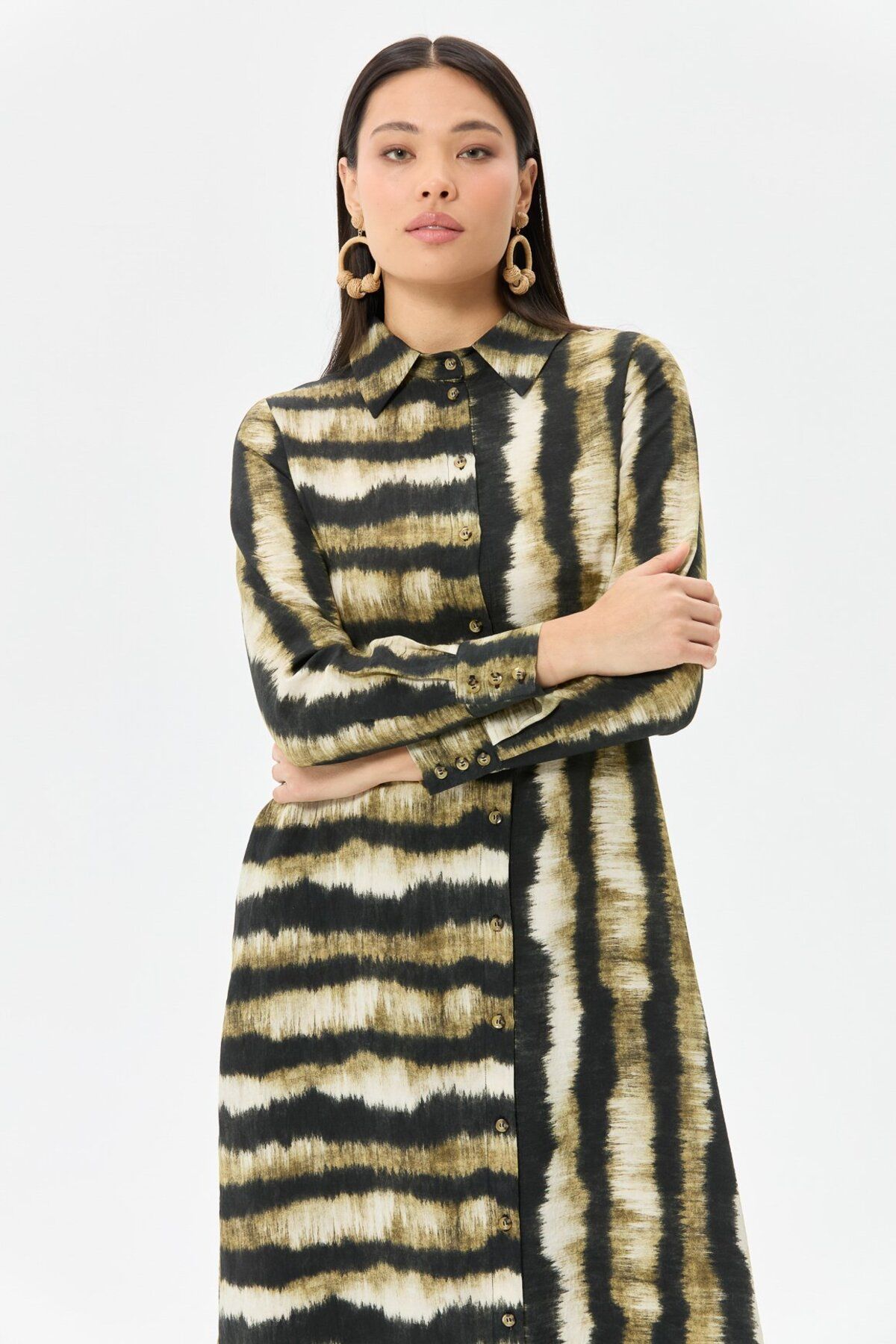 Esswaap-Zönk Tunic - Khaki (Patterned Tunic Khaki) 4