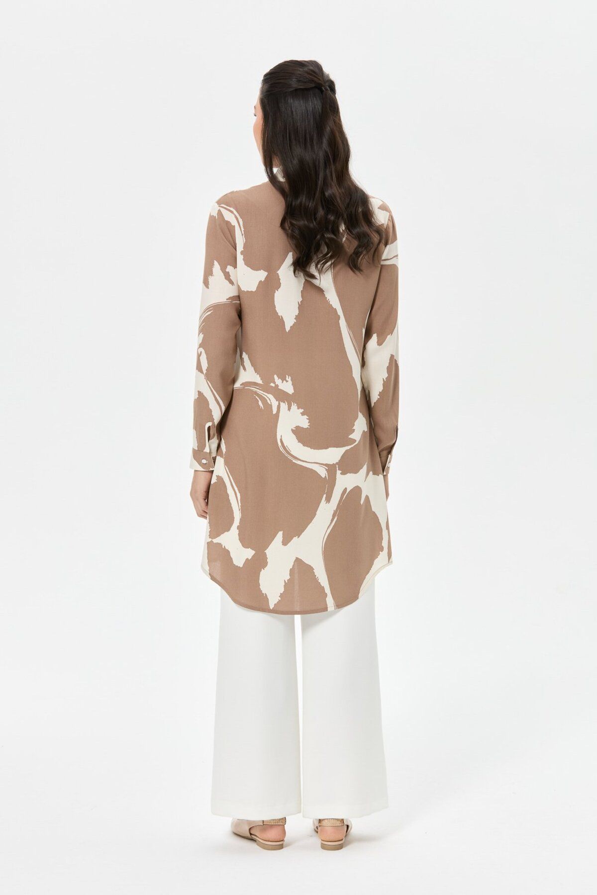 Esswaap-Abstract Patterned Tunic Mink 7