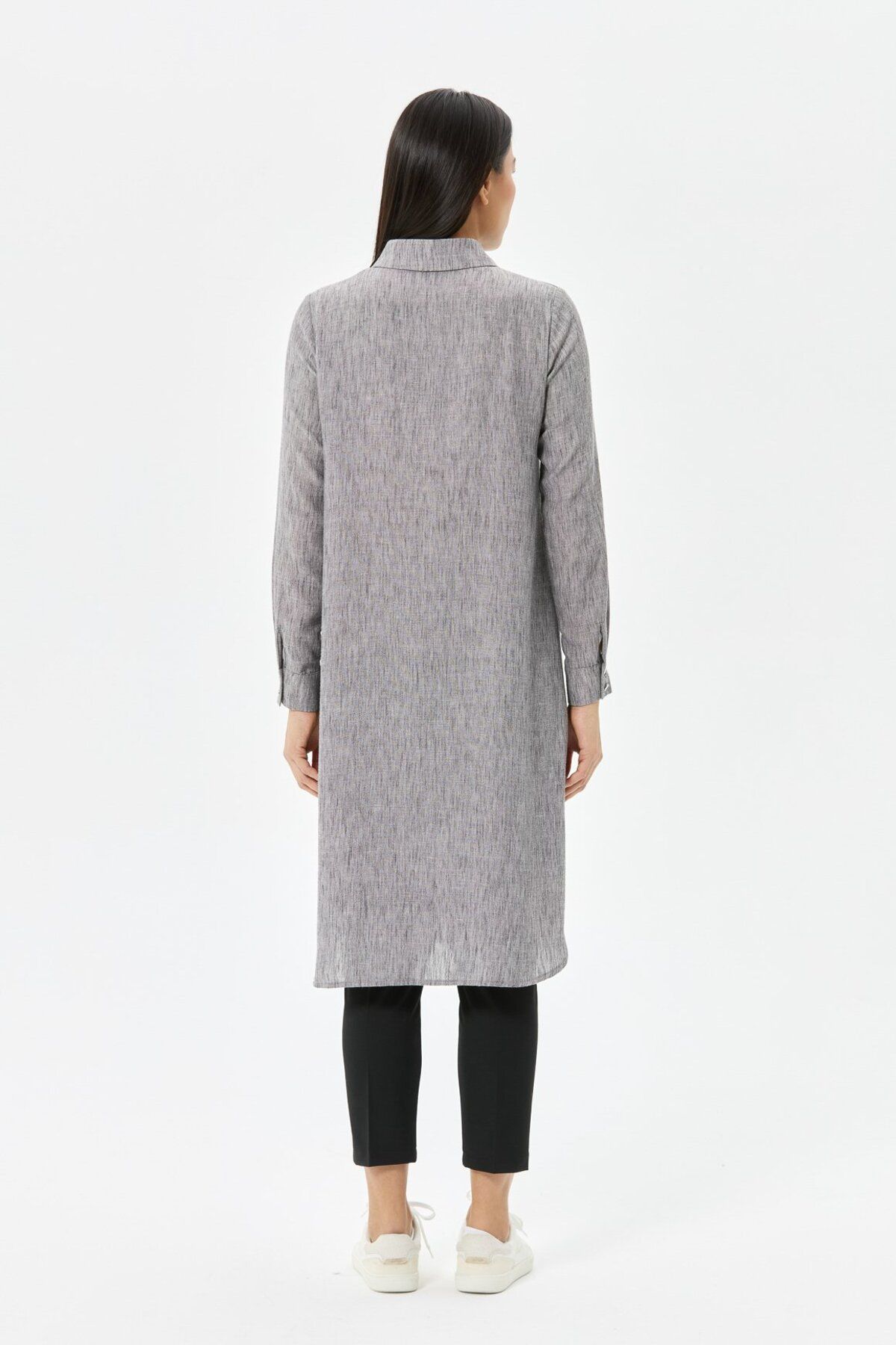Esswaap-Detailed Long Tunic - Anthraciteocking 6
