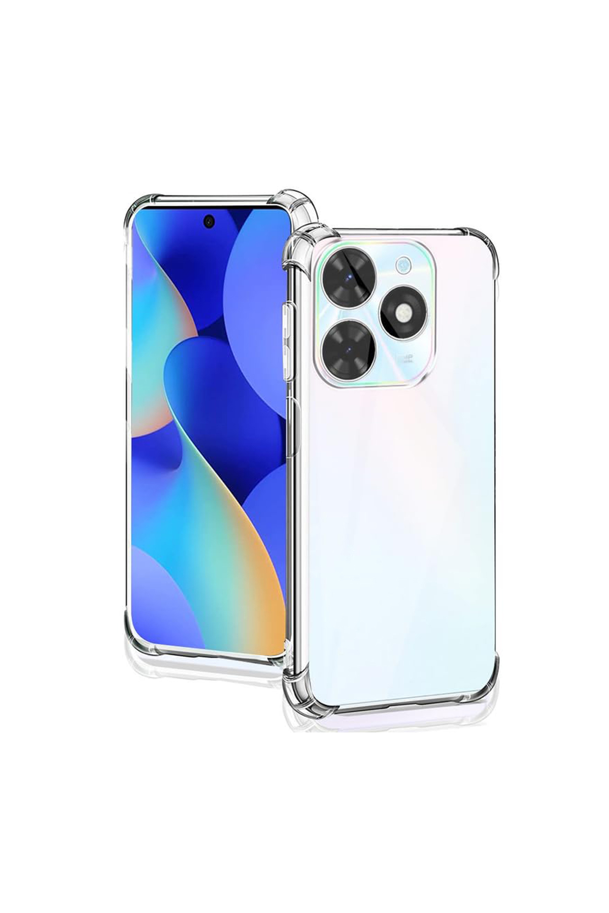 Tecno Spark Go 2024  Kapak Kamera Korumalı Airbag Antishock Köşe Korumalı Şeffaf Silikon Kılıf