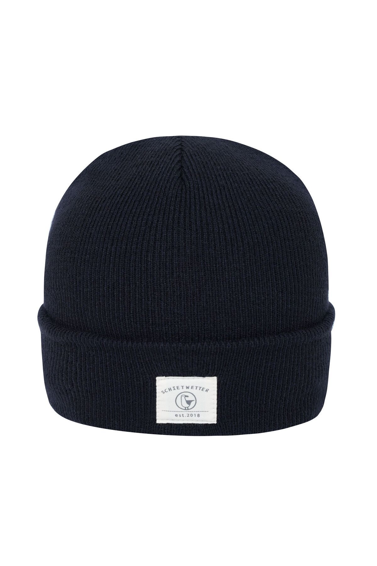 SCHIETWETTER-Beanie Mütze "robbe", Strickmütze, Rippmuster, Breite Krempe, Wintermütze, Elastisch, U 1