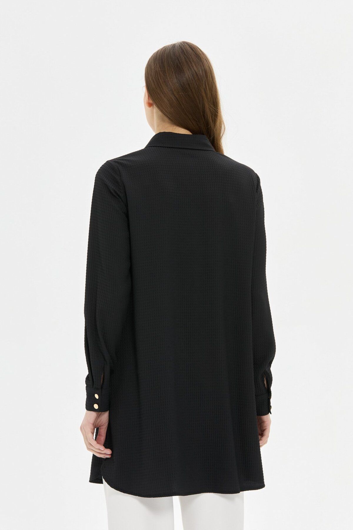 Esswaap-Stylish and Comfortable Black Double Pocket Tunic 6