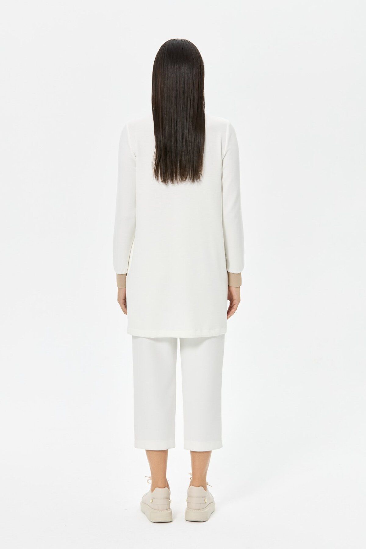 Esswaap-Seersucker Fabric Garnished Wear-Off Ecru 7