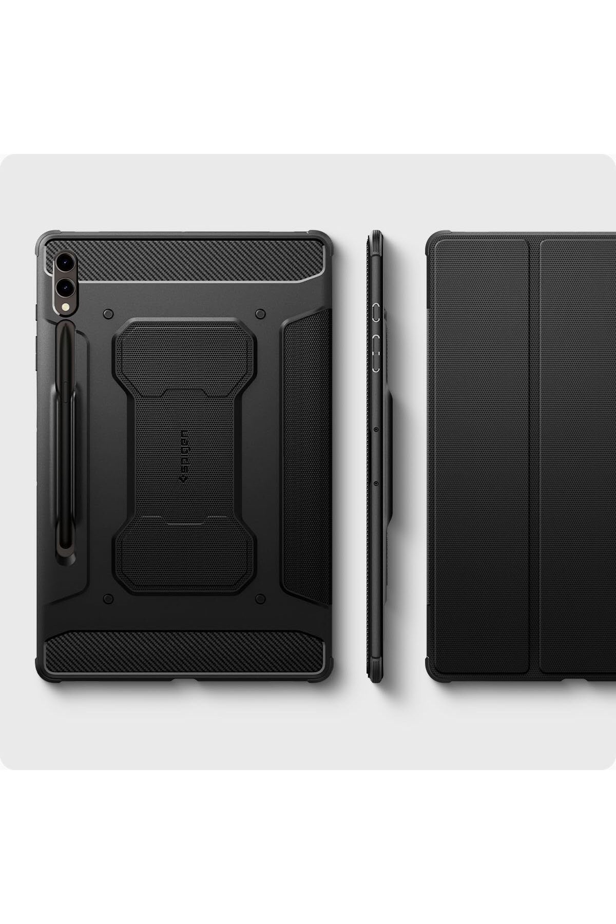 Spigen-Spigen Rugged Armor Pro for Samsung Galaxy Tab S10 PLUS case 12.4 / Galaxy Tab S9 PLUS case Black 7