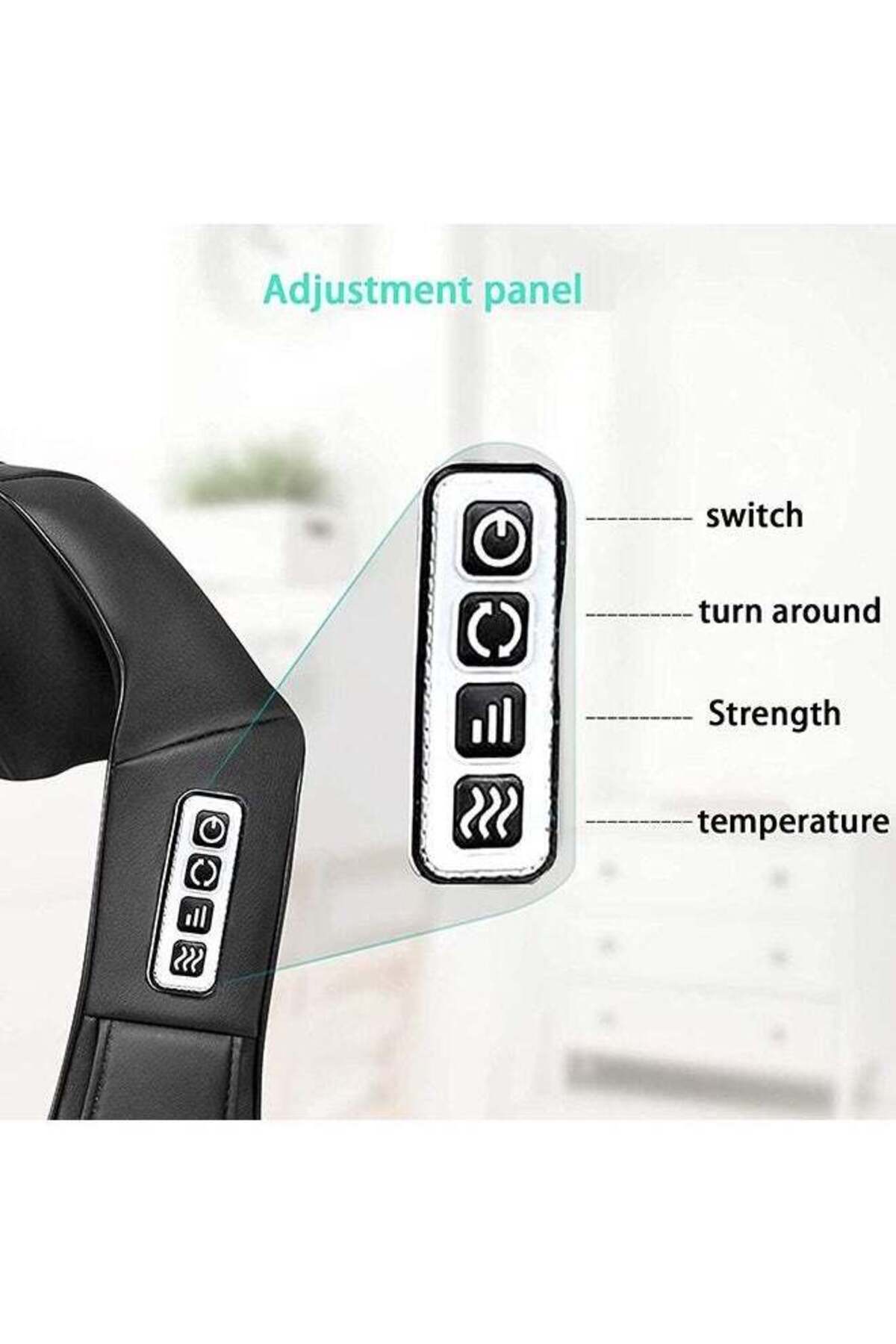 COOYA-Neck Back Massager, Electric 3D Deep Tissue Kneading  with Heat for Pain Relief, Home Office 4