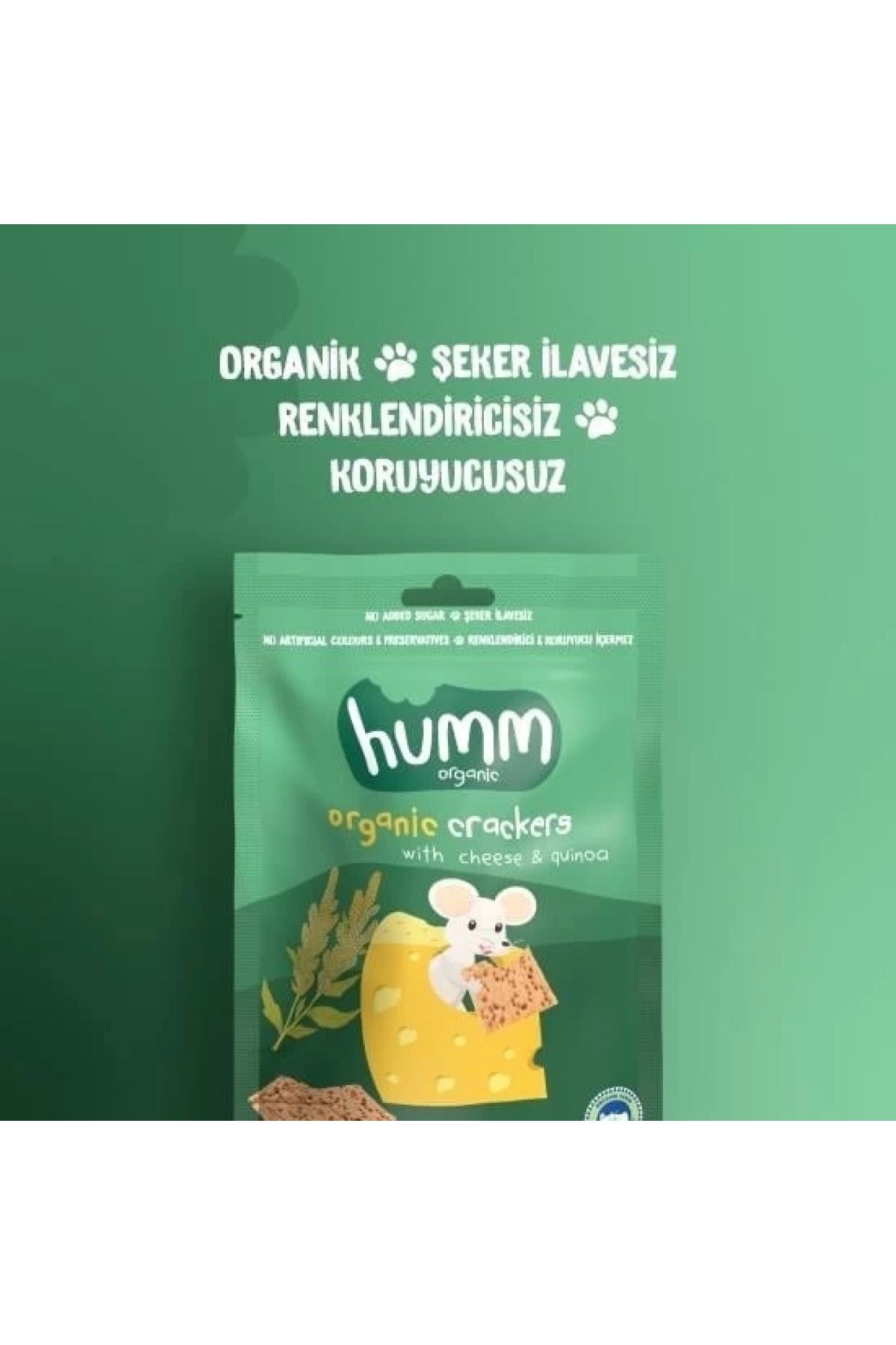 Humm Organik Peynirli Kinoalı Kraker 60 Gr