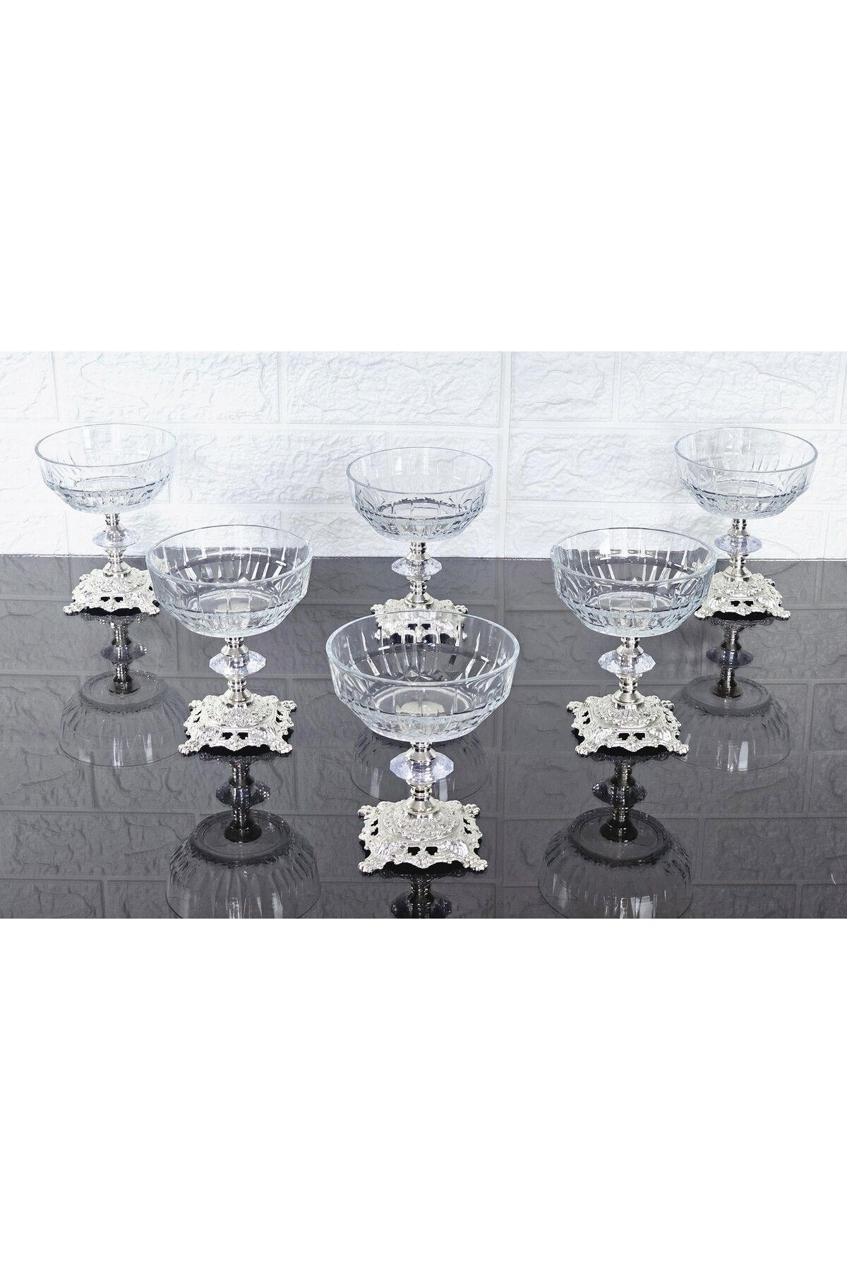 atabey home-Echo Bowl & Magnolia Bowl & Ice Cream Bowl & Sugar Bowl Brothers Silver Cast Feet 3
