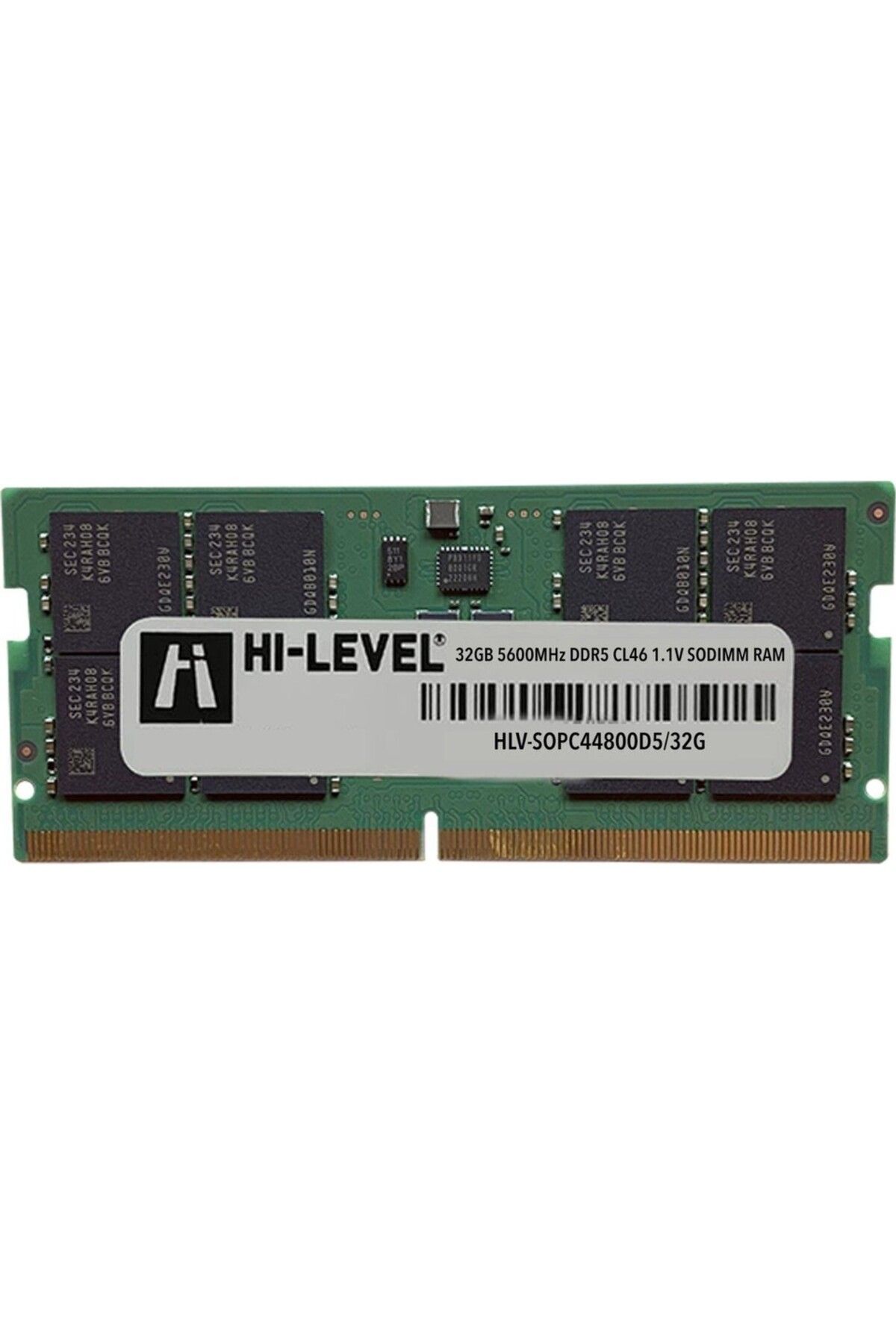 Hi-Level-32Gb 5600Mhz Ddr5 Cl46 1.1V Sodımm Ram Hlv-Sopc44800D5/32G 2