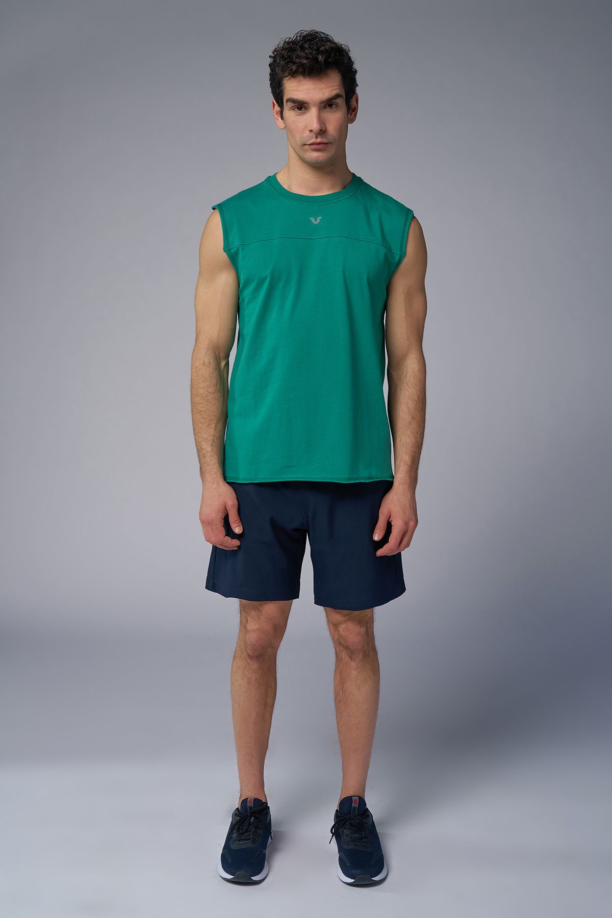 bilcee-Men's Green Training Cotton Undershirt 3921 4