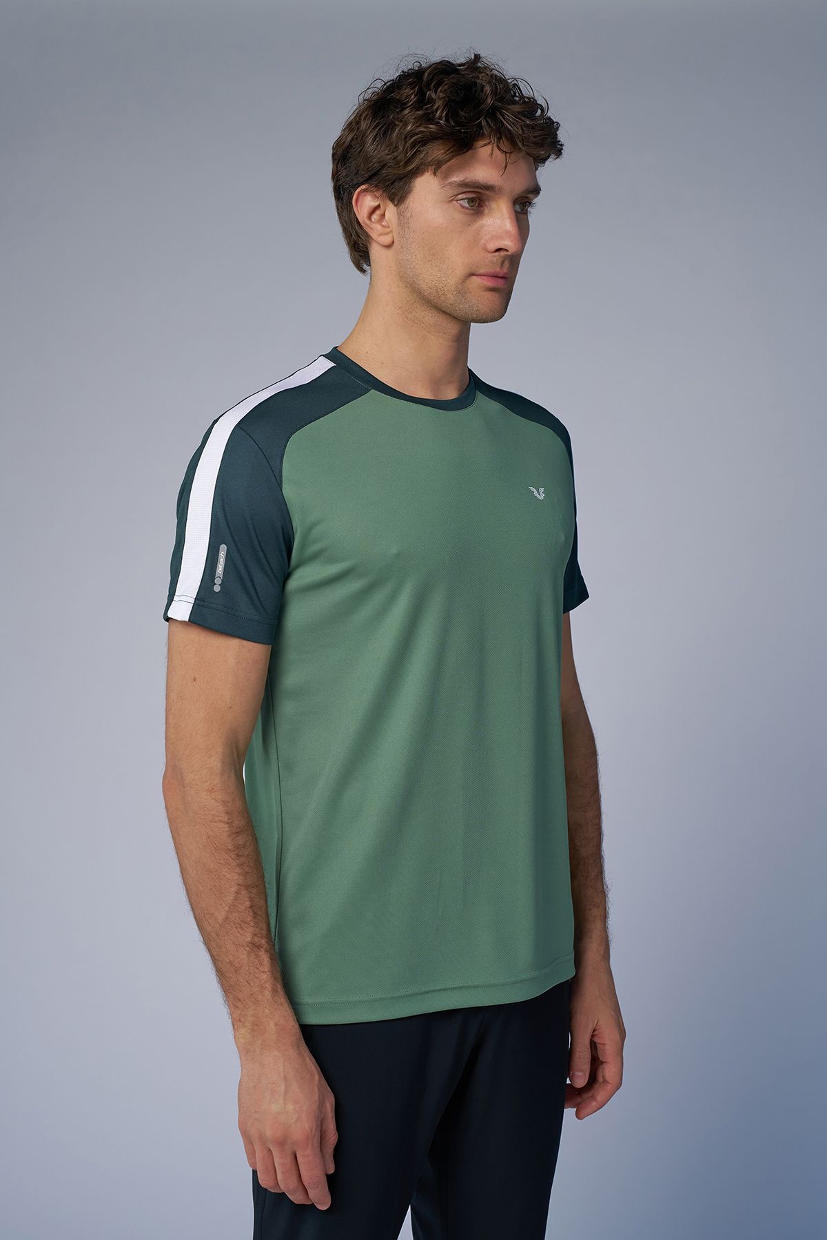 bilcee-Tricou sport activ verde pentru bărbați 4179 3