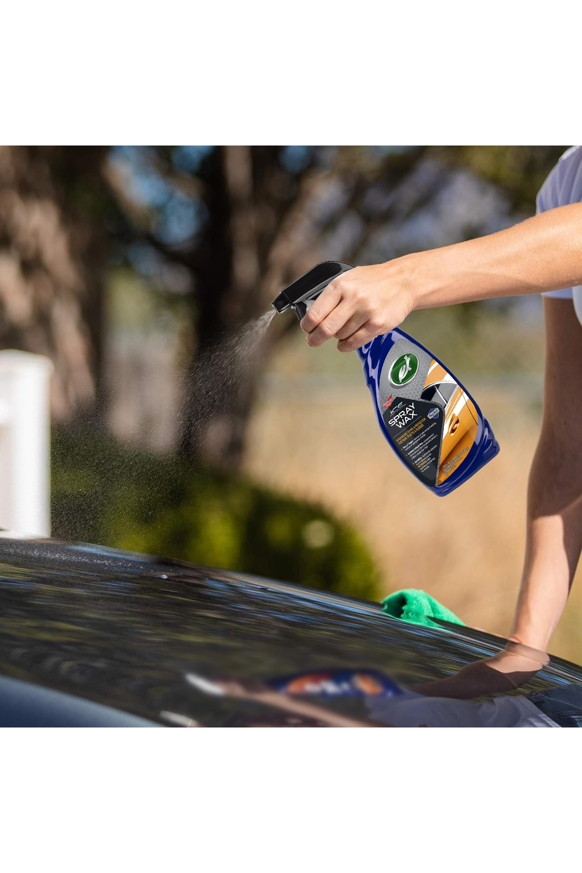Turtle Wax-ICE Spray Wax 591mL – Streak-Free Shine & Protection for Paint, Plastic & Rubber Surfaces 2