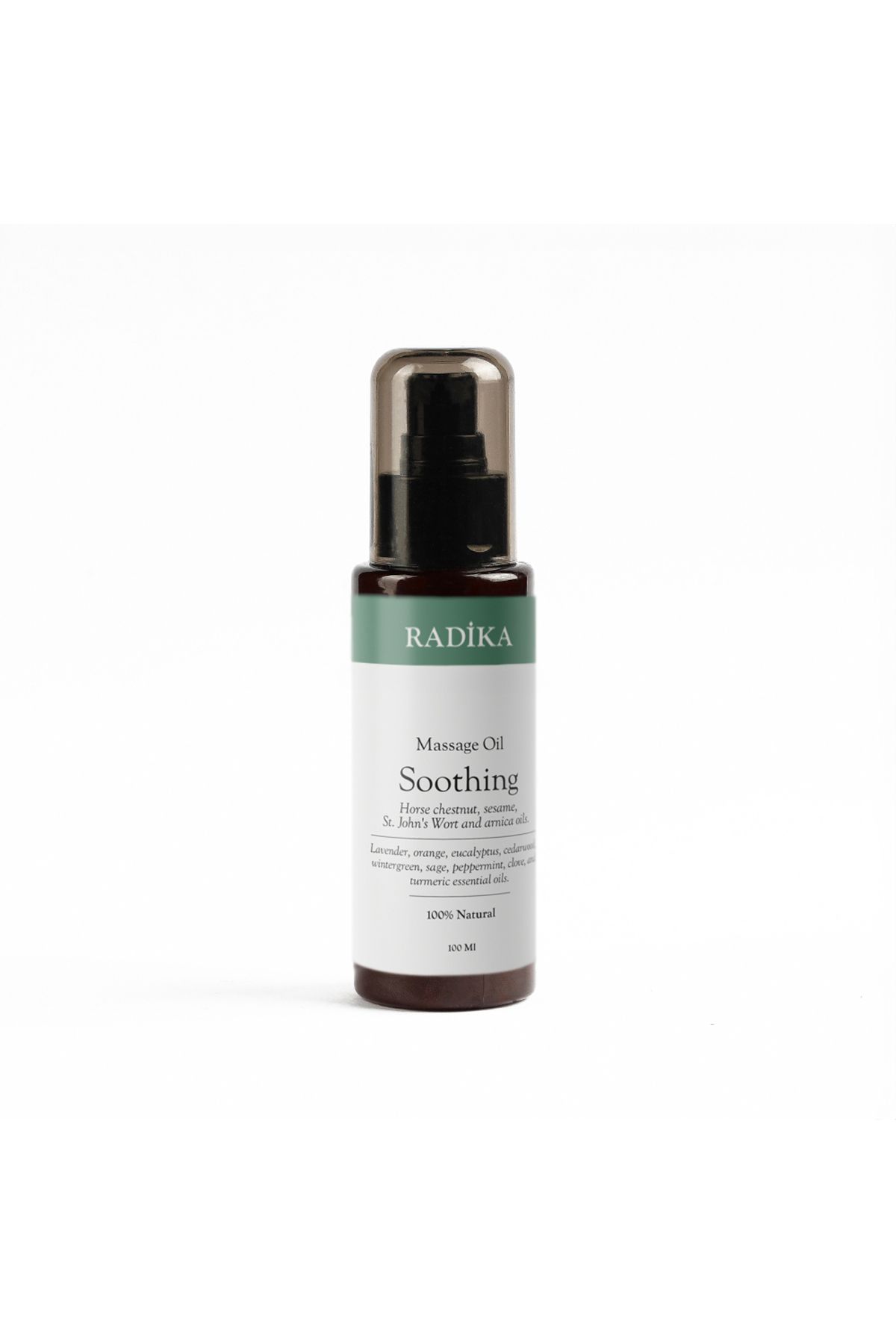Radika Aromatherapy Ulei De Masaj, Ulei De Masaj Liniștitor, 100% Pur, Organic, Natural, 100 Ml - One Size