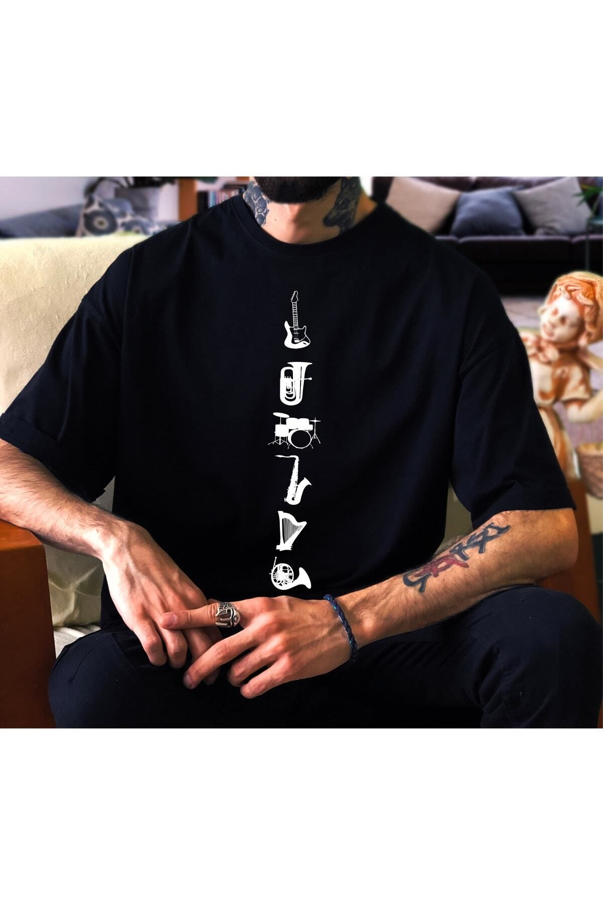 donamod Oversize Unisex Enstrüman Müzik / Müzisyen Tshirt