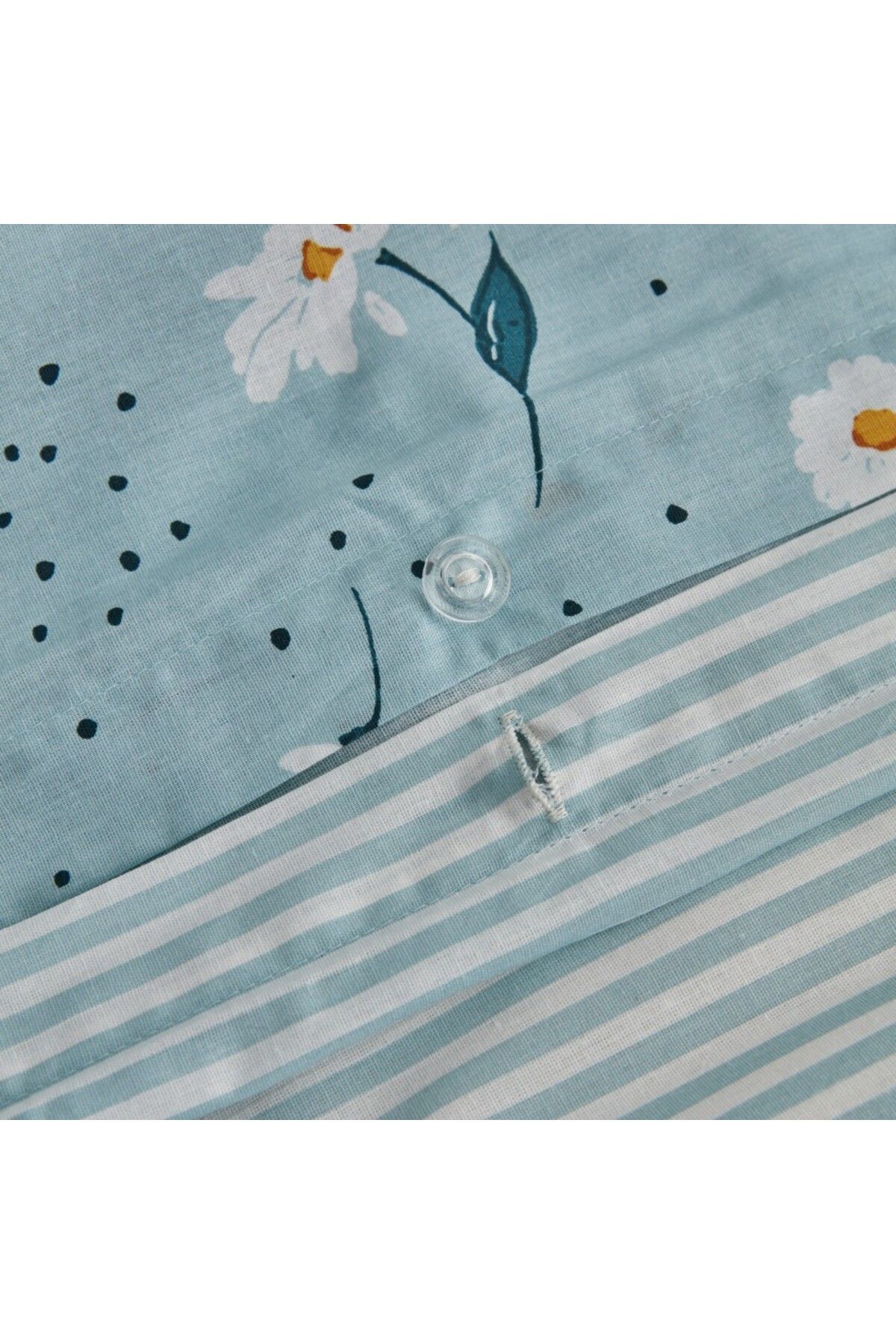 Karaca-Daisy 100% Baumwolle Einzelbett Bettwäsche Set, Mint 6