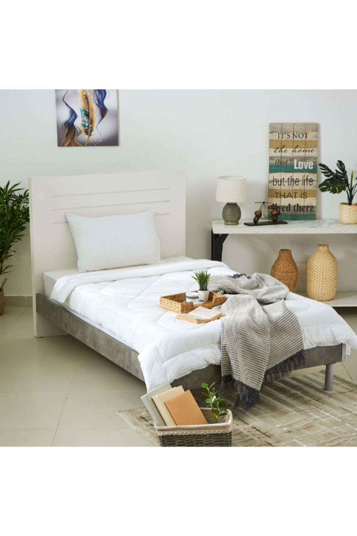 Home Box-Ballina 2-Piece Solid Cotton Twin Comforter Set 160x220 cm 5