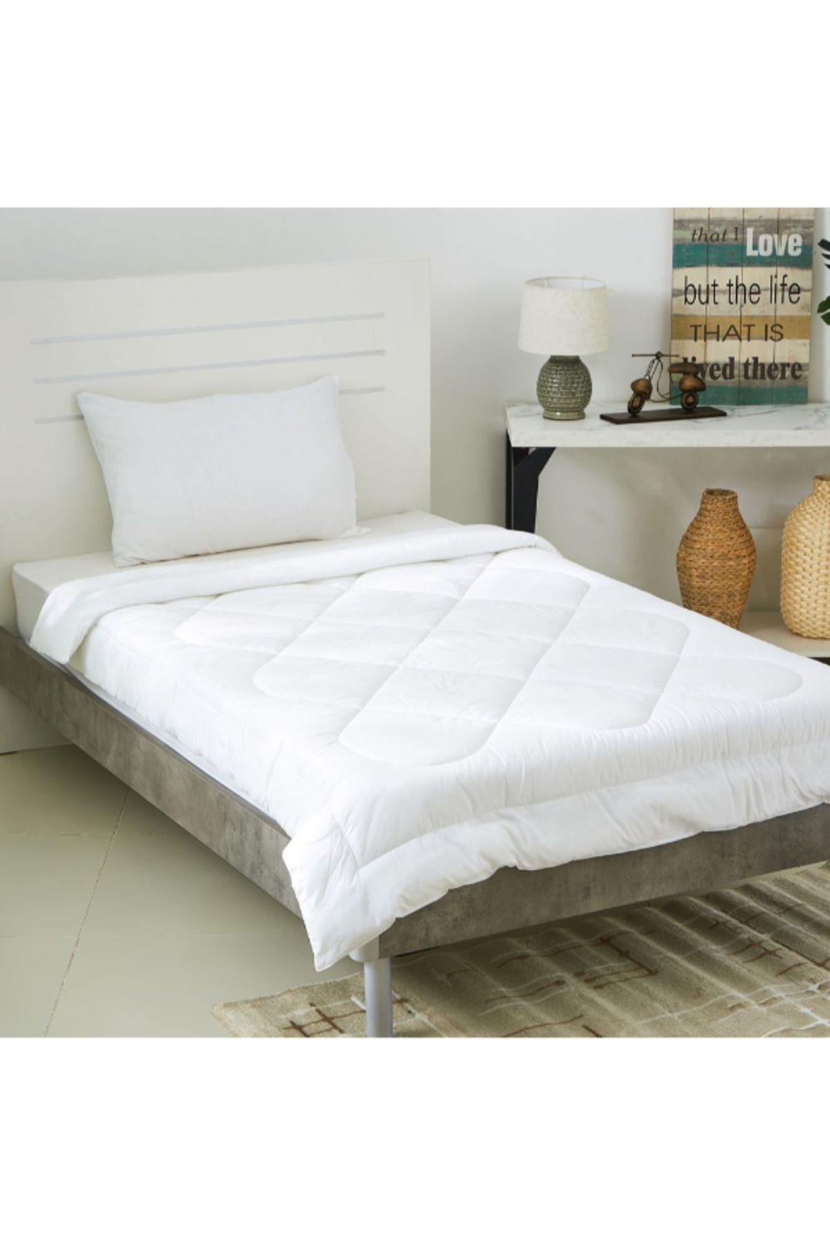 Home Box-Ballina 2-Piece Solid Cotton Twin Comforter Set 160x220 cm 1