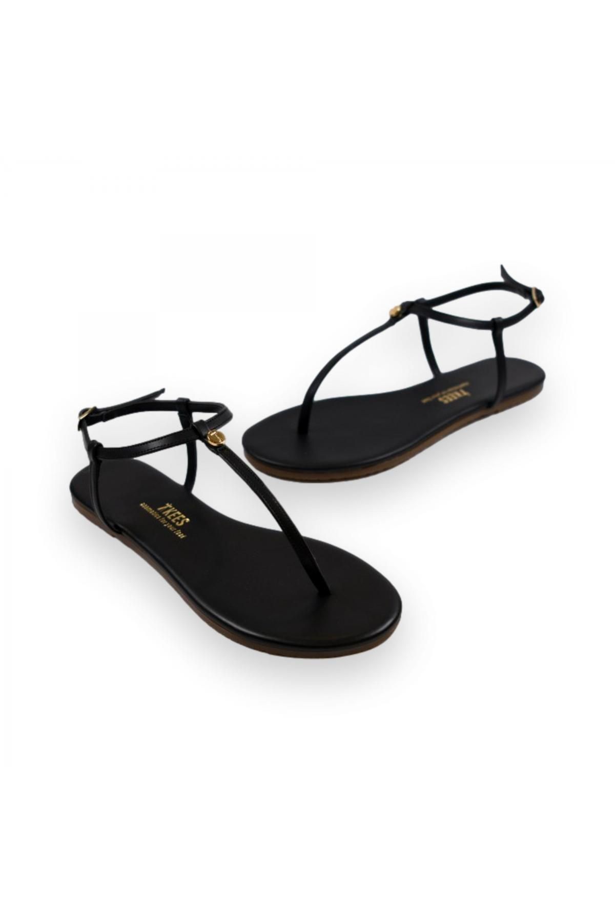 Tkees-Tk-8014 Buckle Black Women's Sandals 2