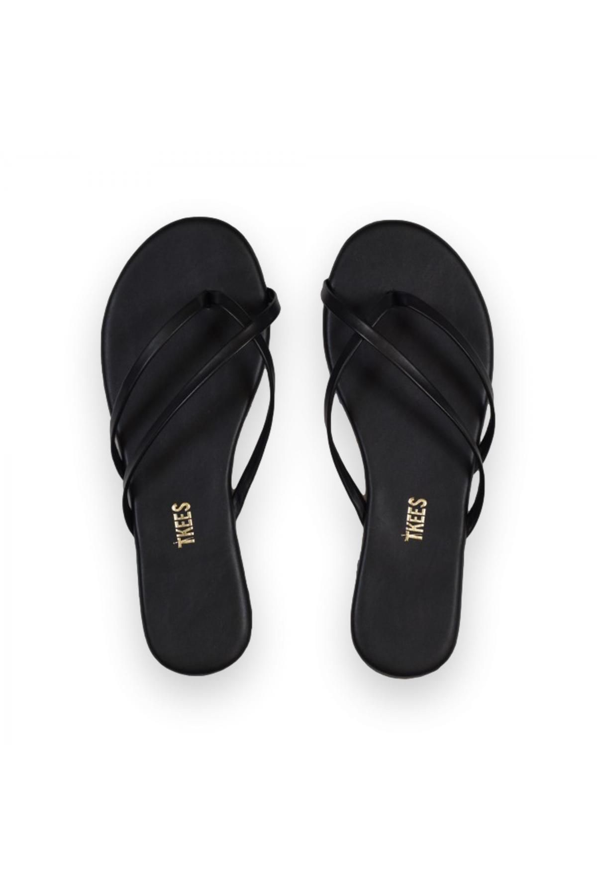 Tkees-Tk-5001 Μαύρες γυναικείες παντόφλες σαγιονάρες διπλής ζώνης 3