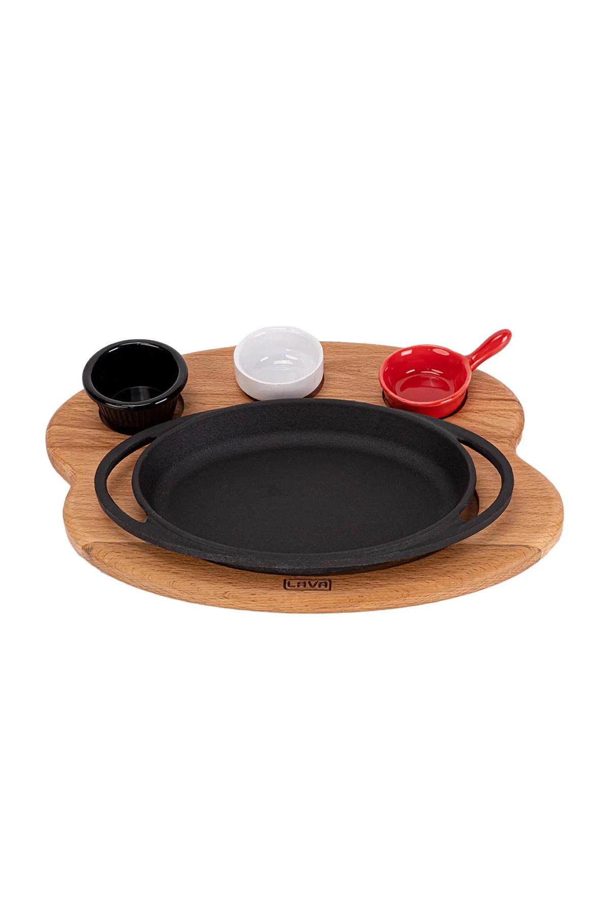 Lava Sahan Oval Ahşap Stand Siyah Mat 21 X 14 Cm Eco K44