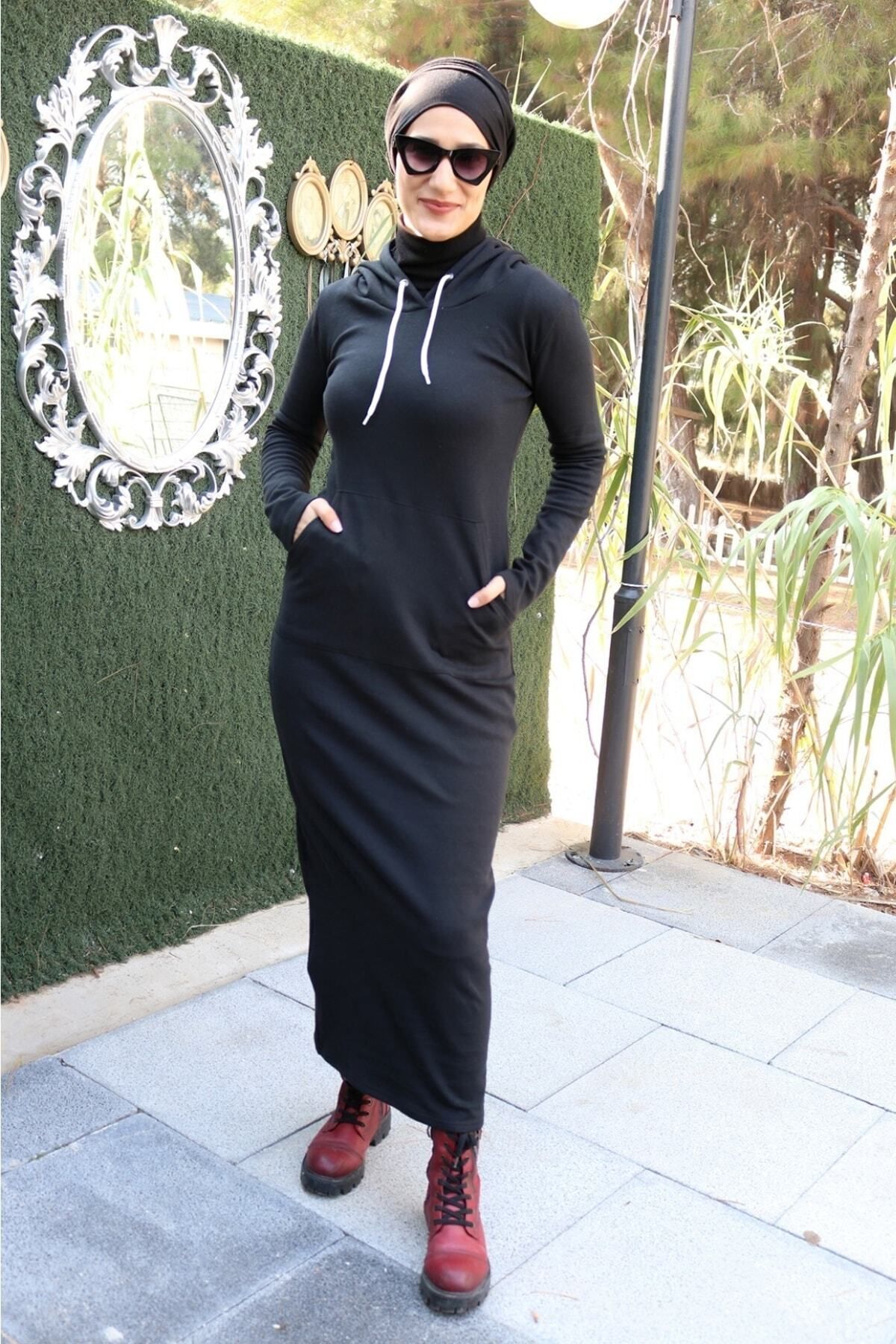 Mothermood yeniGünlük Uzun Bağcıklı Kadın Tesettür Elbise tesettür