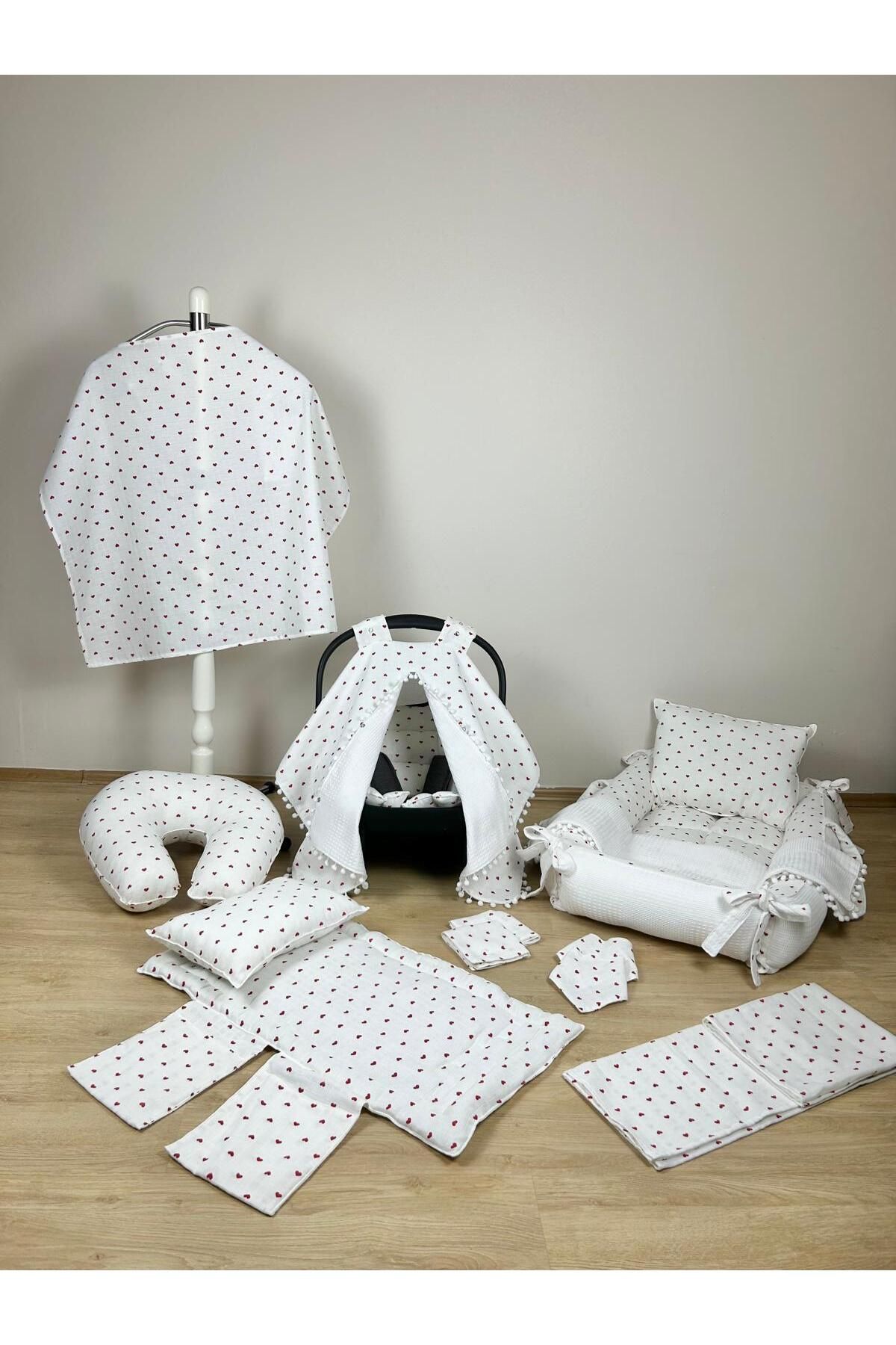 Aras Collection Bebe Muslin 14 Parçalık Bebek Seti – Doğal, Yumuşak ve Konforlu!