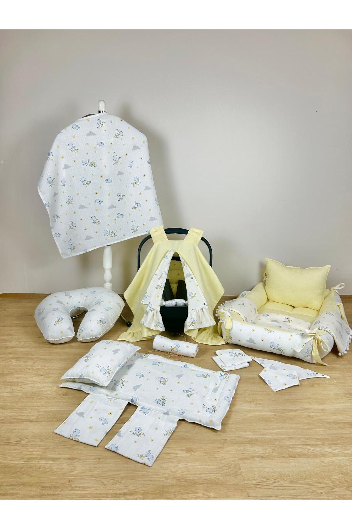 Aras Collection Muslin 14 Parçalık Bebek Seti – Doğal, Yumuşak ve Konforlu!
