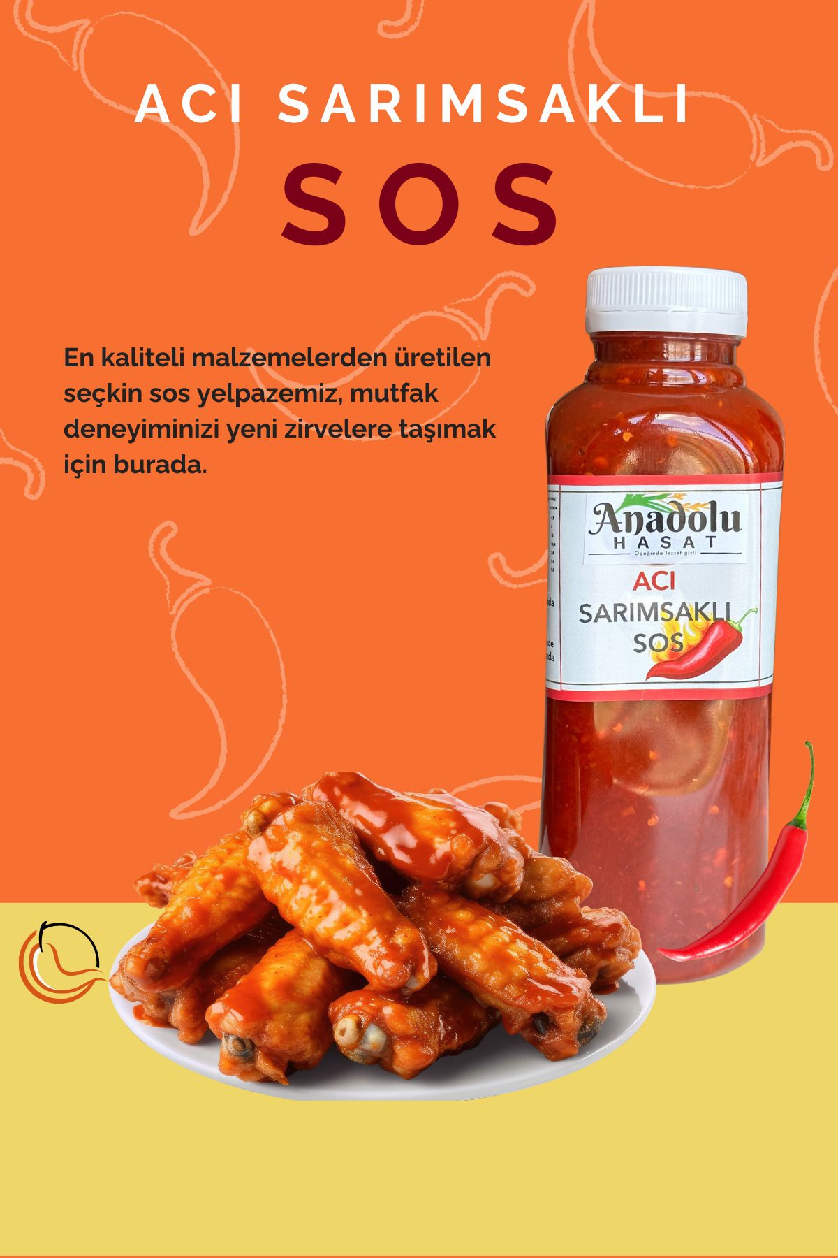 ANADOLU HASAT Acı Sarımsaklı Sos (Hot Garlic Sauce) -500 Gr