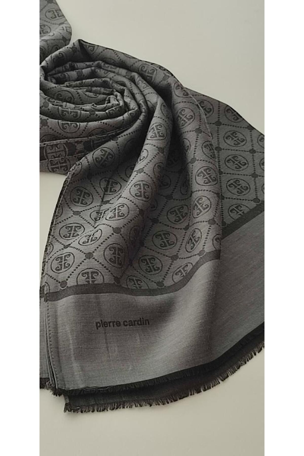 شال خاکستری زنانه اورجینال Pierre Cardin