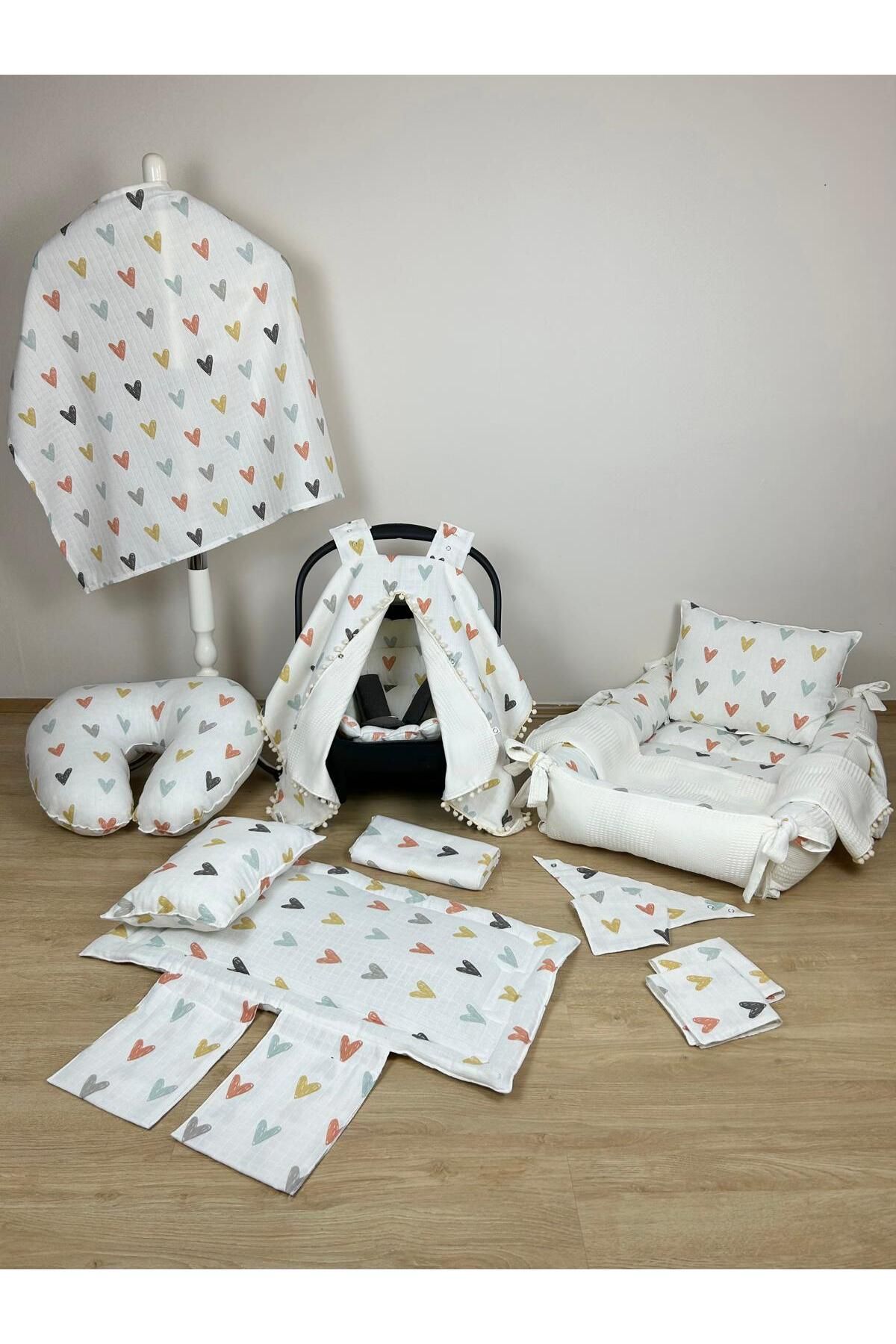 Aras Collection Bebe Muslin 14 Parçalık Bebek Seti – Doğal, Yumuşak ve Konforlu!