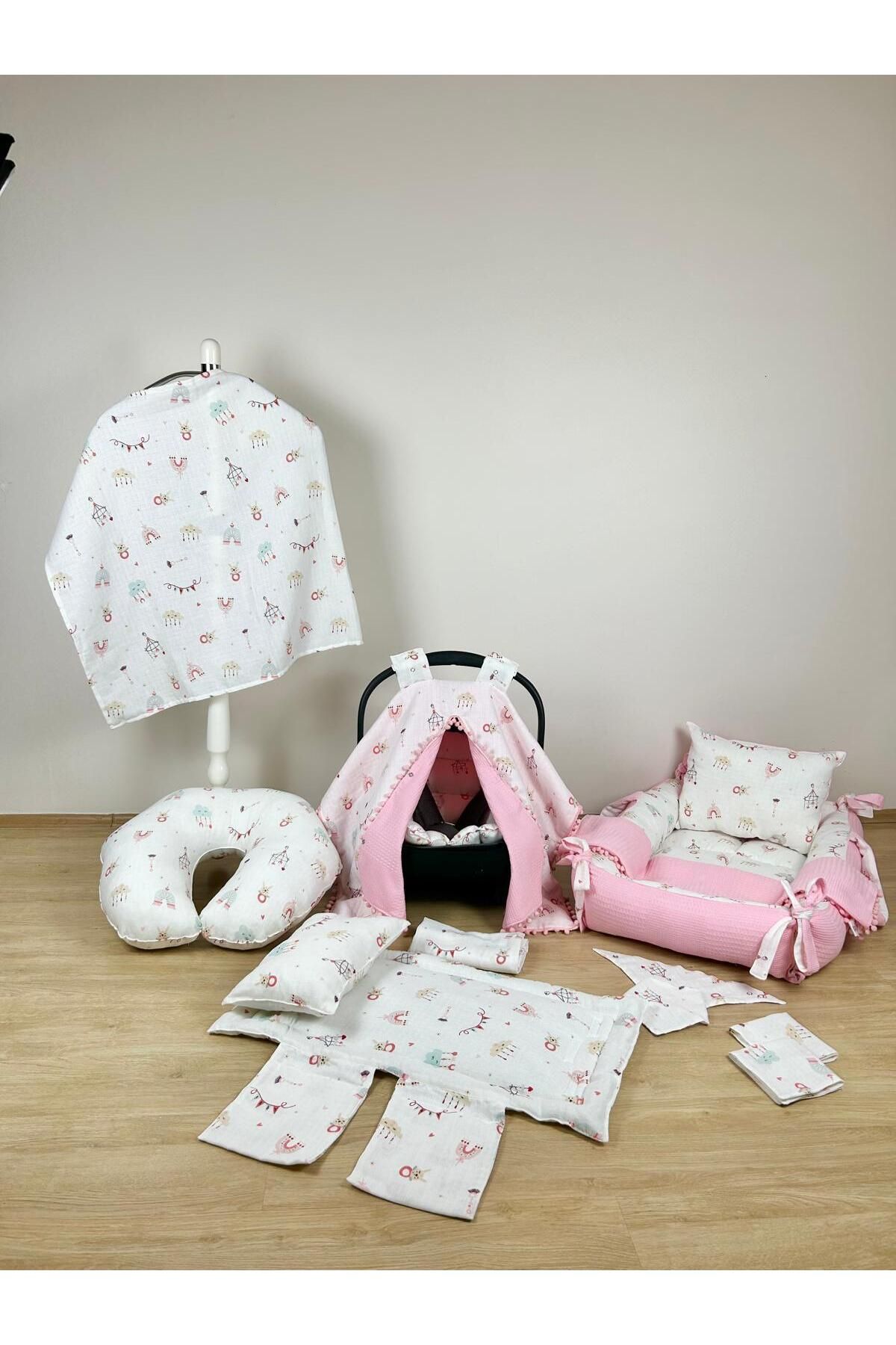 Aras Collection Bebe Muslin 14 Parçalık Bebek Seti – Doğal, Yumuşak ve Konforlu!