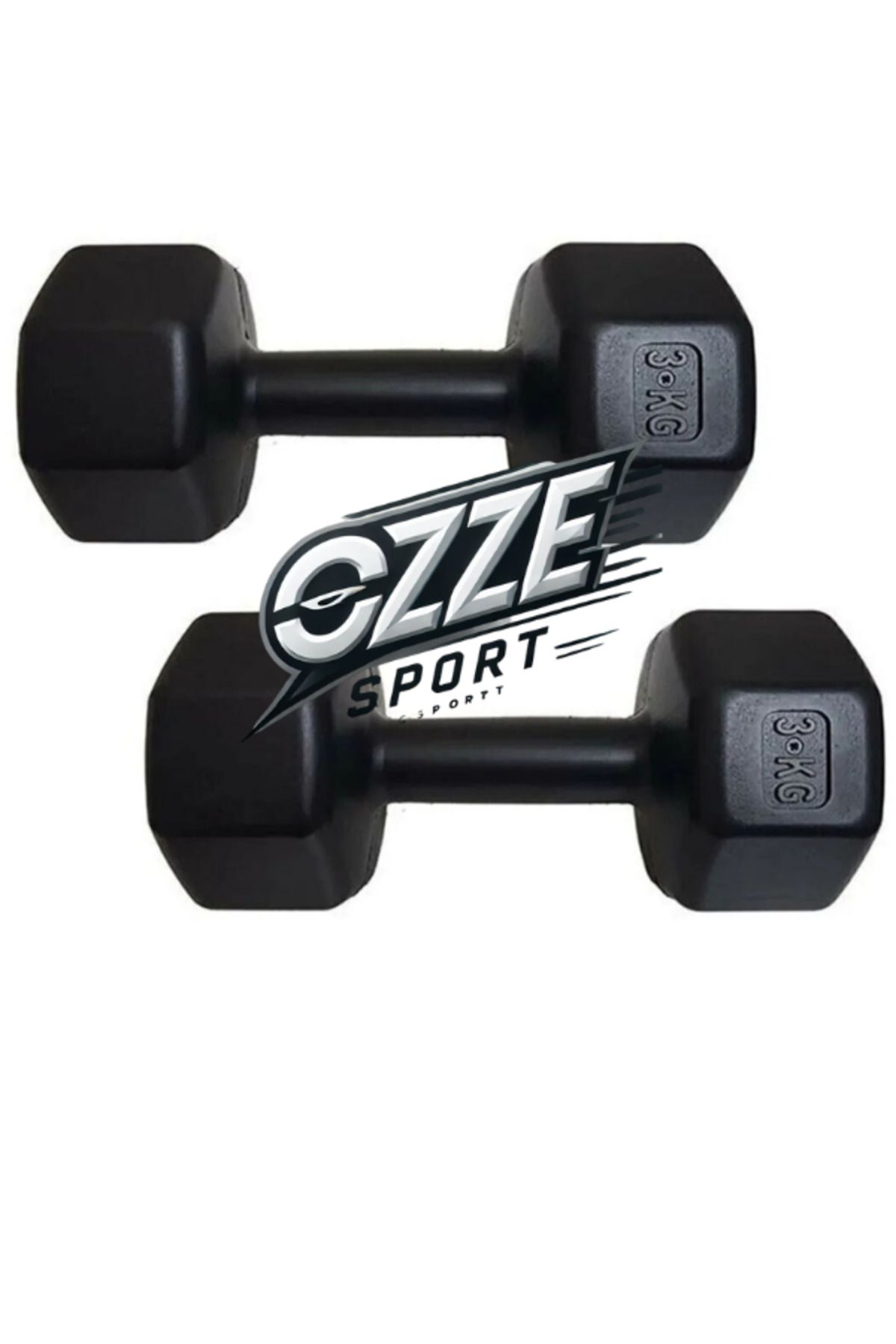 ozzyes Profesyonel Dambıl Seti | 2 X 3 Kg (TOPLAM 6 KG) Ağırlık Seti | Tutma Saplı Dumbbell Set Oze-053