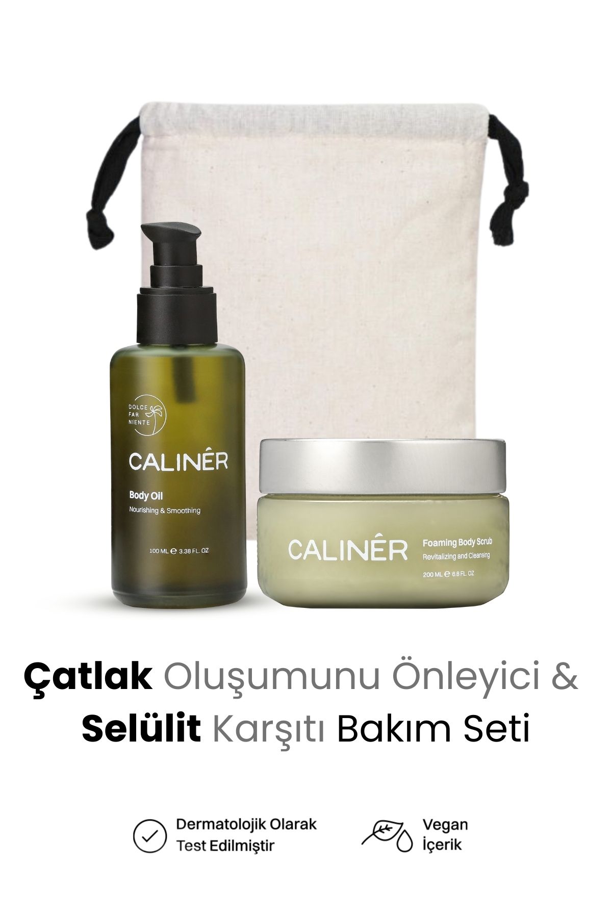 Caliner Çatlak Oluşumunu Önleyici, Selülit Karşıtı Bakım Seti - Dolce Far Niente - Sandal, Paçuli